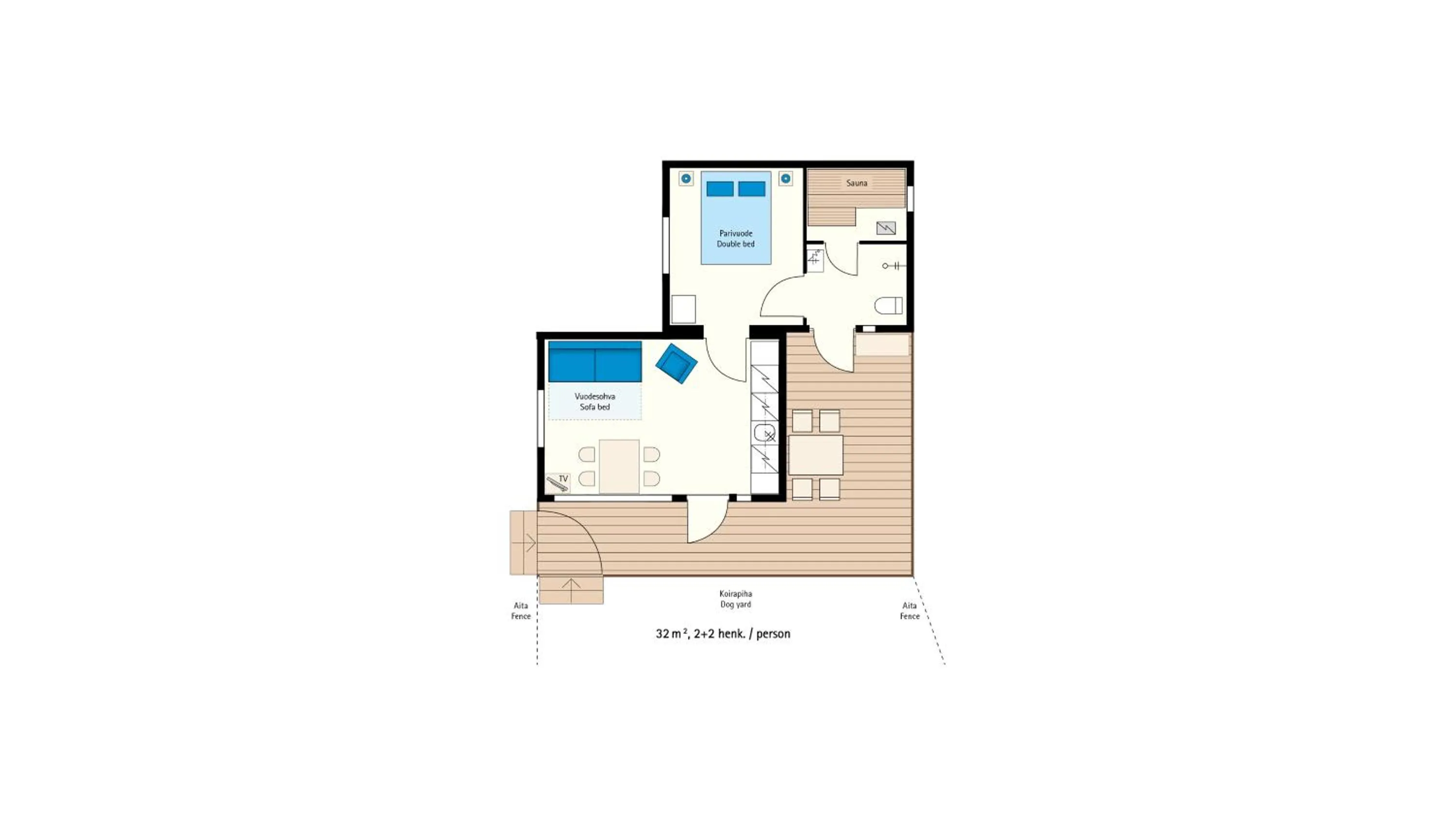 Floor plan in Santalahti Resort Cottages & Villas