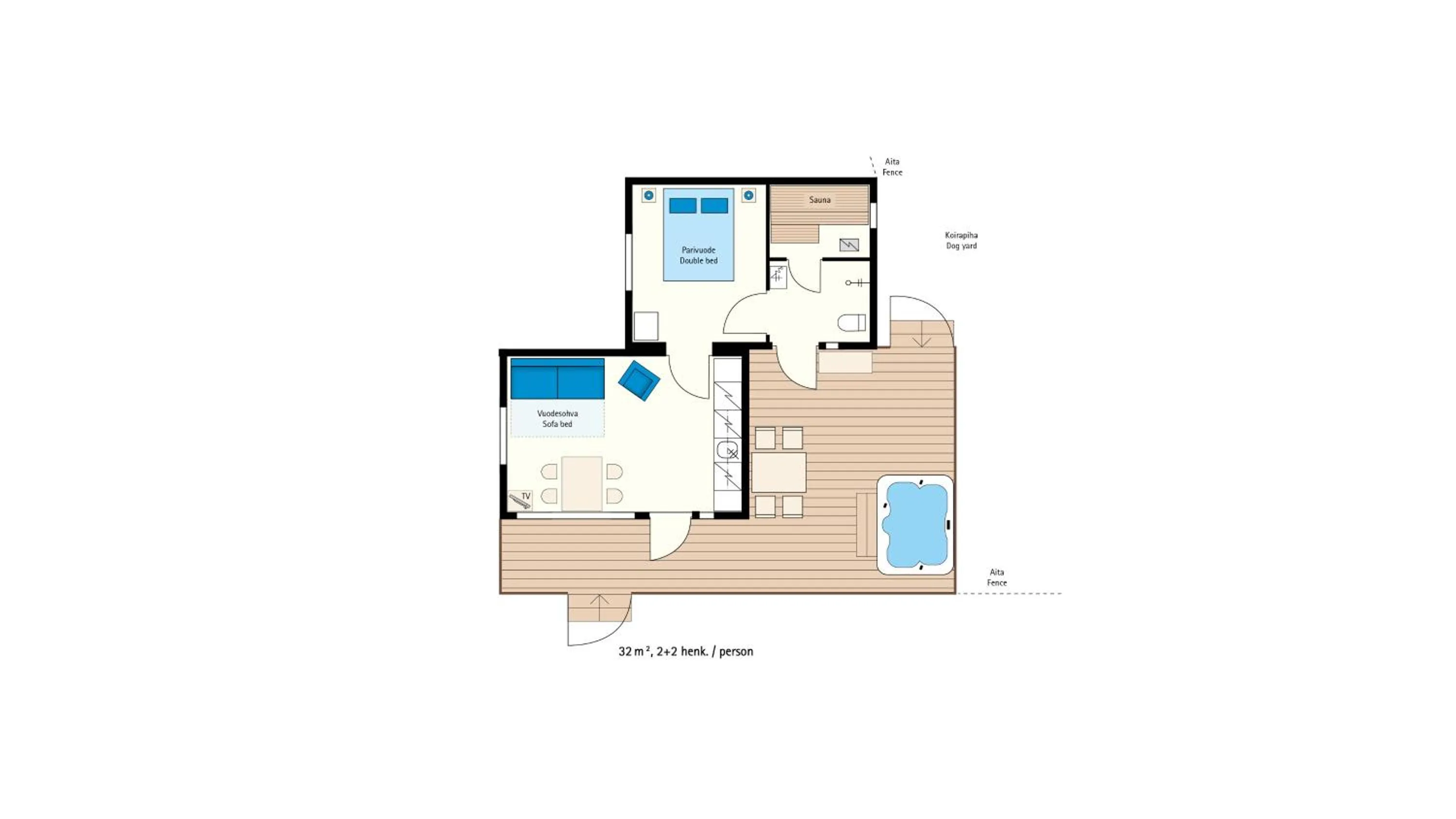 Floor plan in Santalahti Resort Cottages & Villas