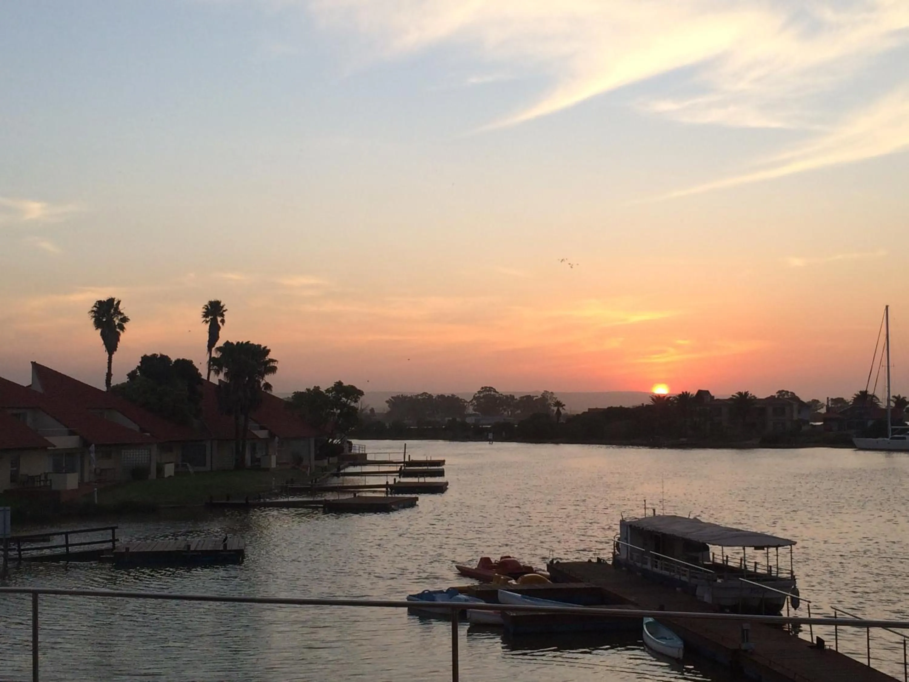 Sunset in First Group Port Owen Marina
