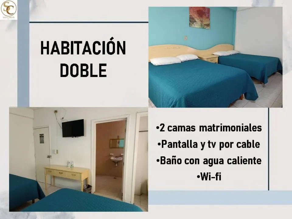 Bedroom, Bed in Hotel San Carlos