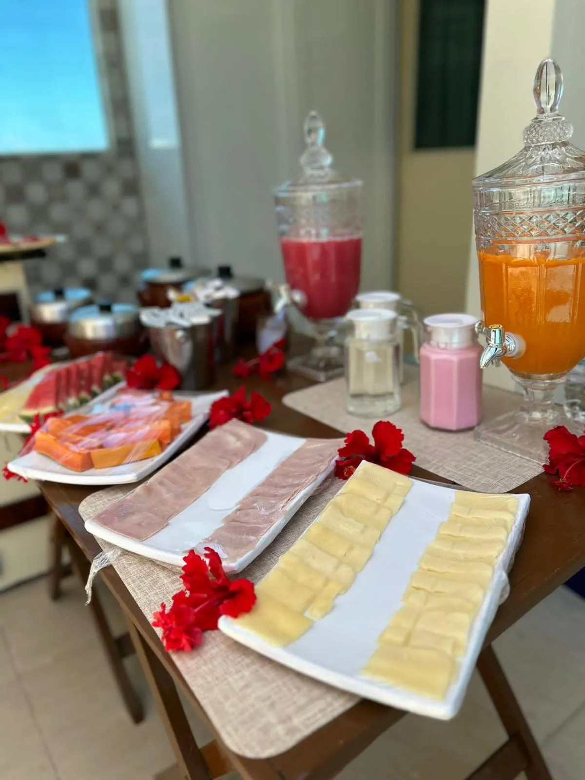 Food and drinks in Pousada Ondas do Mar