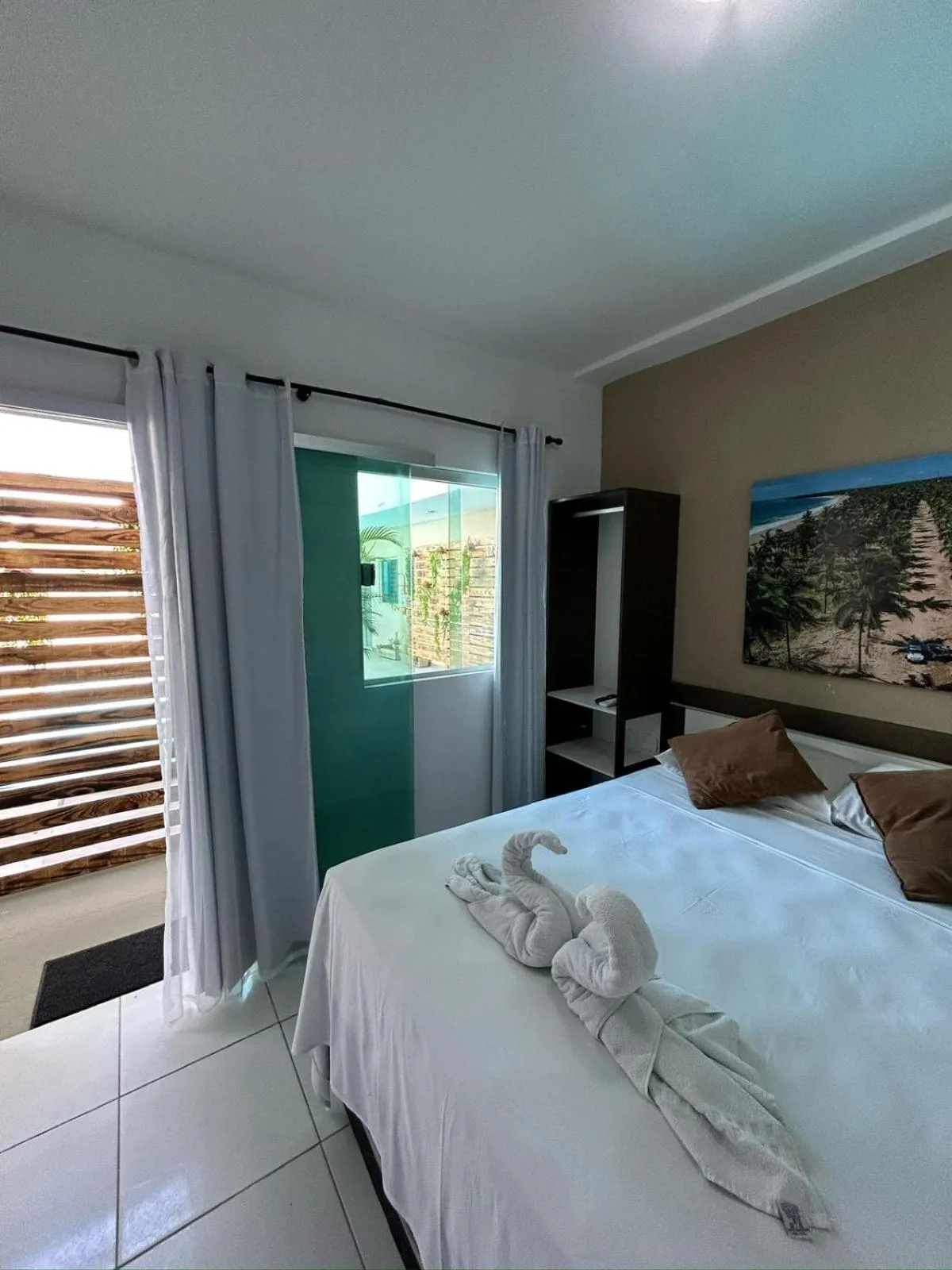 Bed in Pousada Ondas do Mar