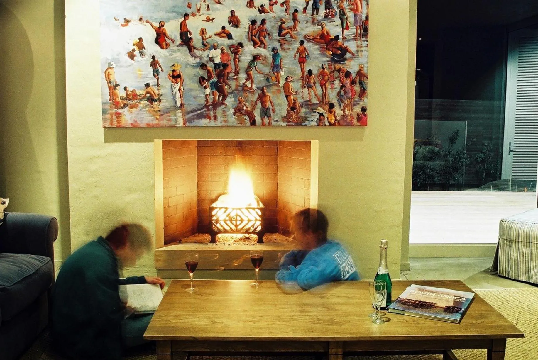 People in Mosselberg on Grotto Beach