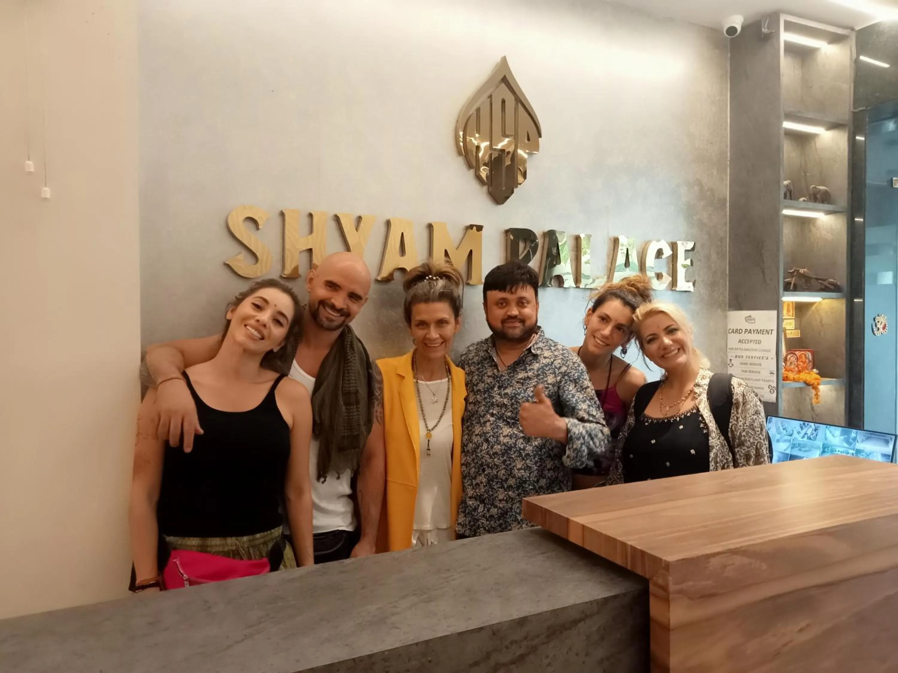 group of guests in HOTEL SHYAM PALACE INDIA AGRA