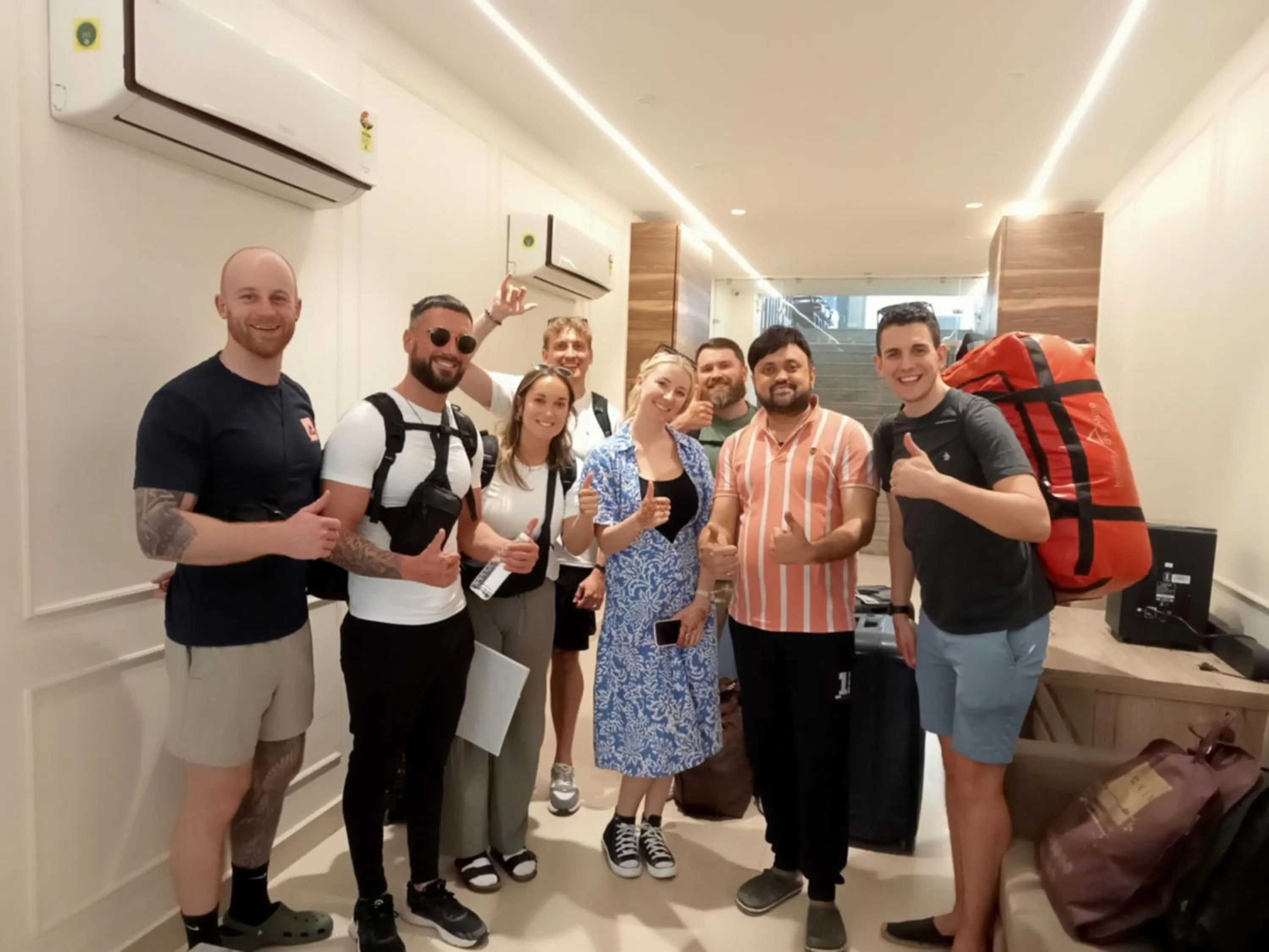 group of guests in HOTEL SHYAM PALACE INDIA AGRA