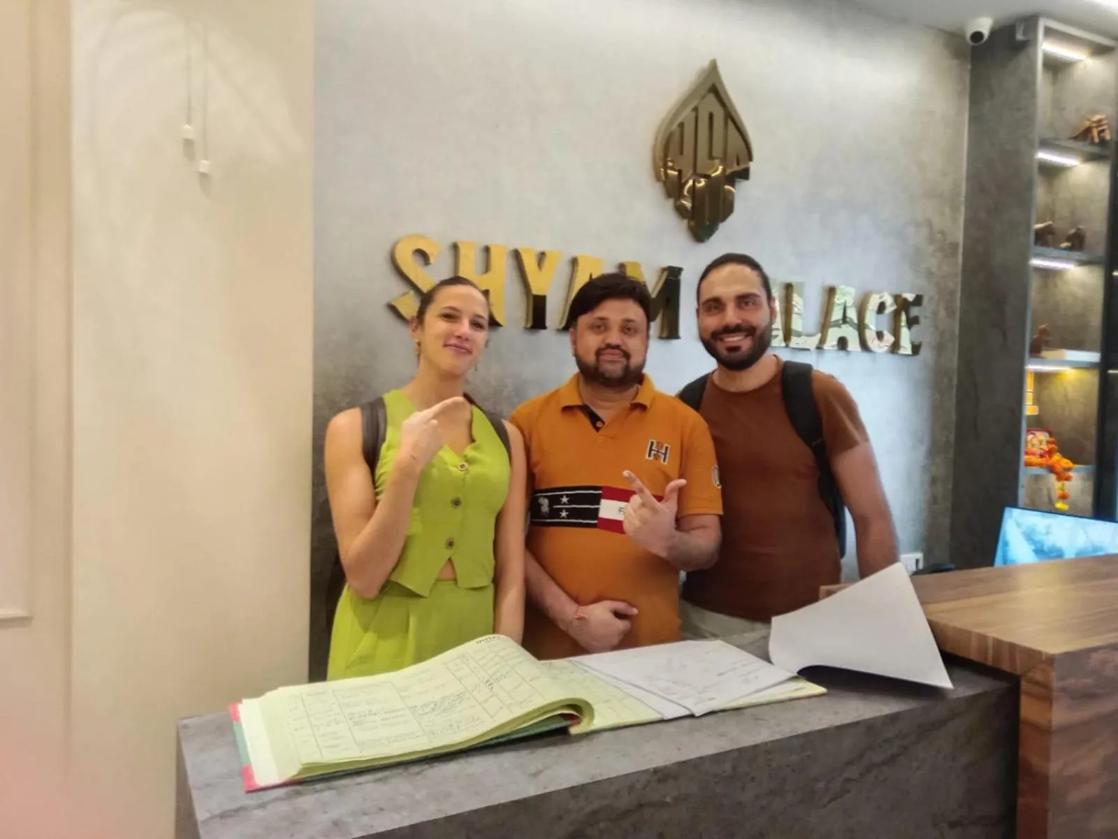 group of guests in HOTEL SHYAM PALACE INDIA AGRA