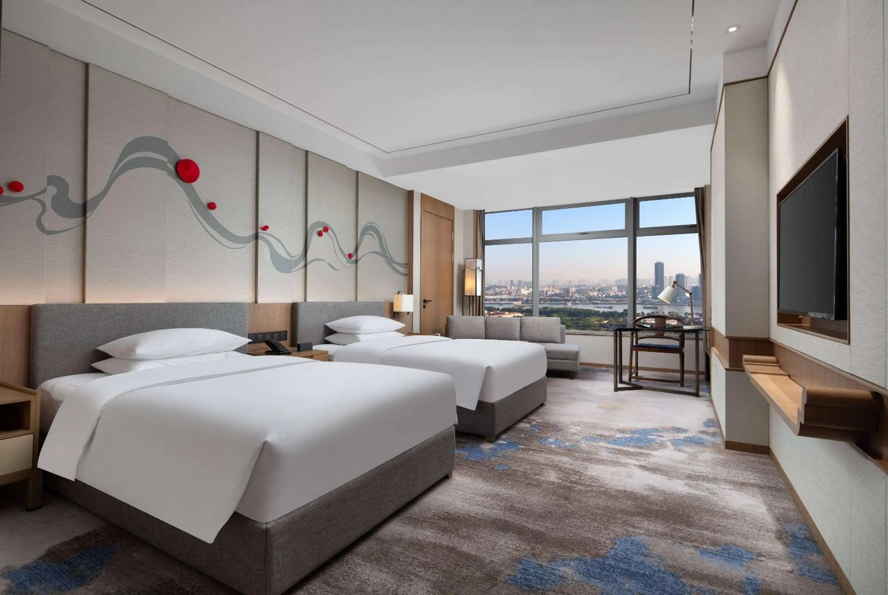 Photo of the whole room, Bed in Wyndham Garden Foshan Jinshazhou