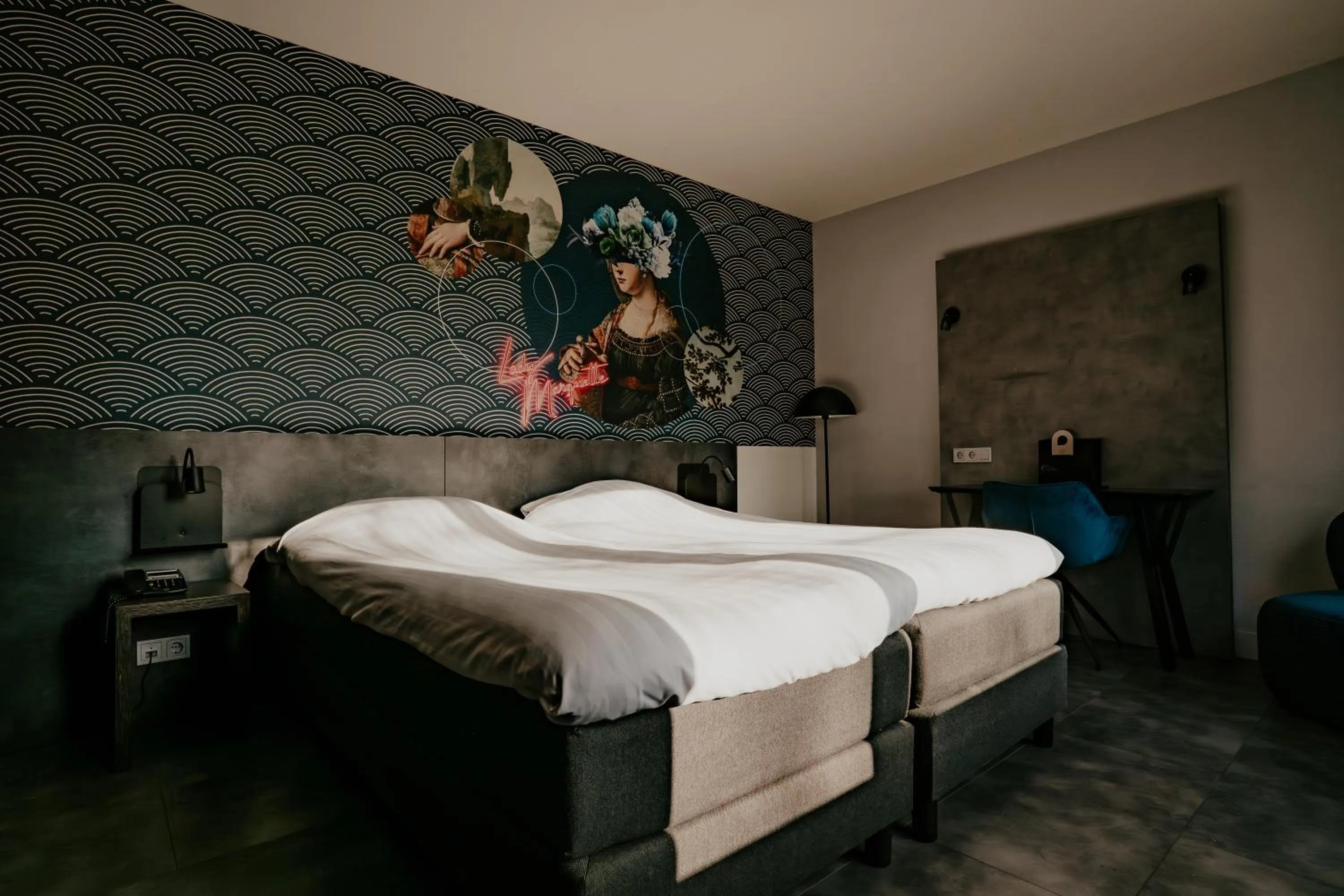 Bed in Hotel Heemskerk