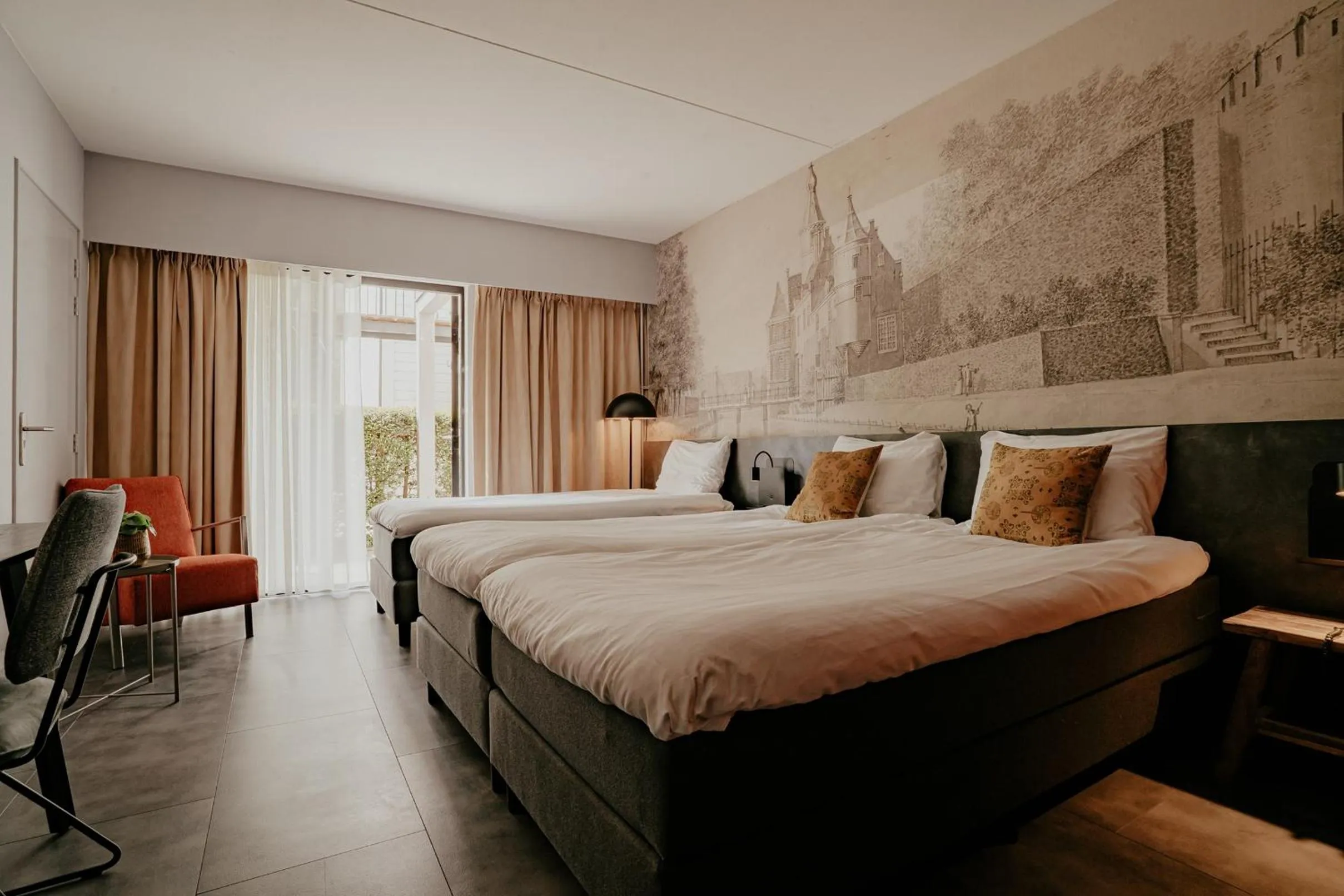 Bed in Hotel Heemskerk