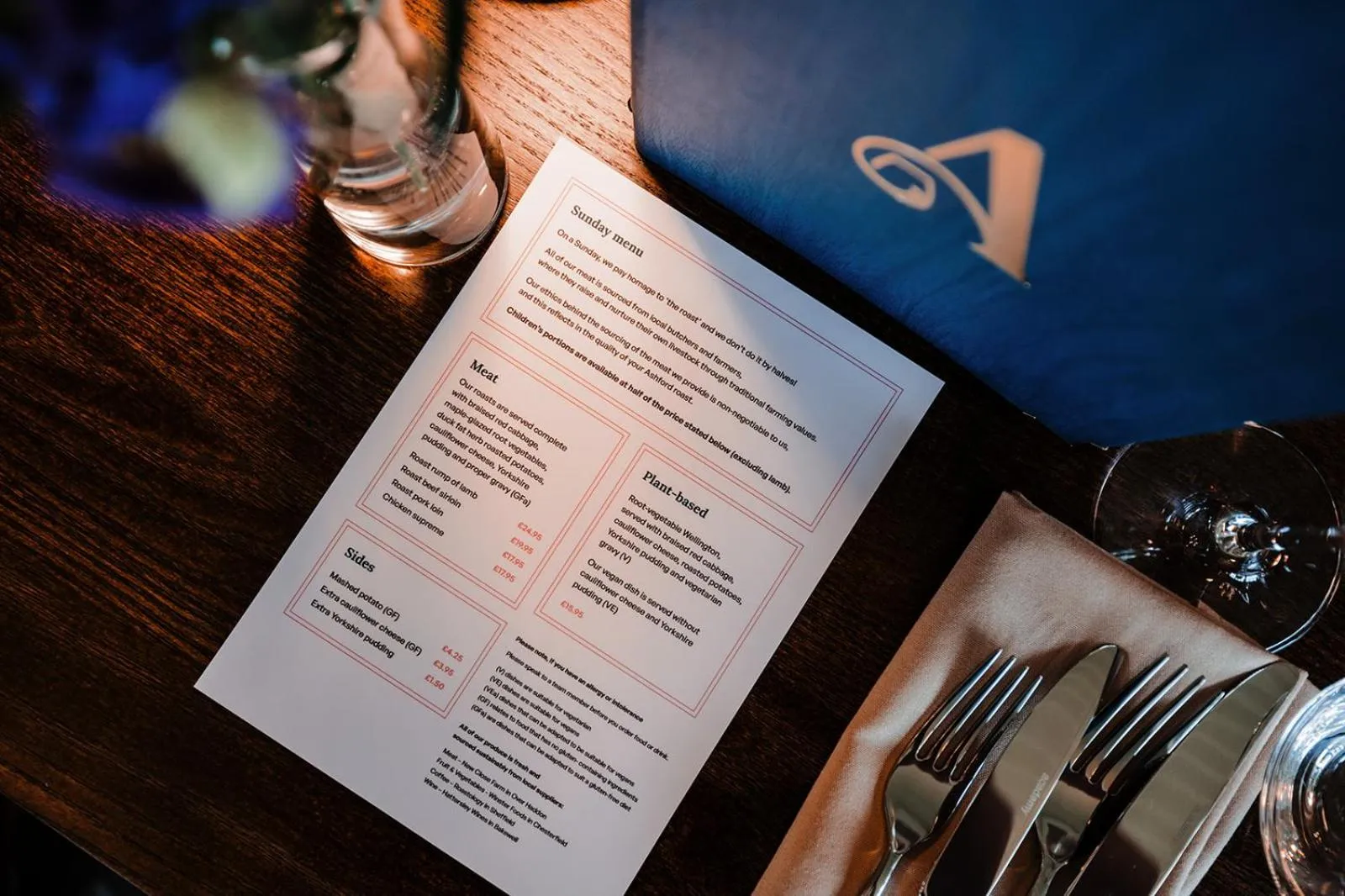 Restaurant/places to eat in The Ashford Arms