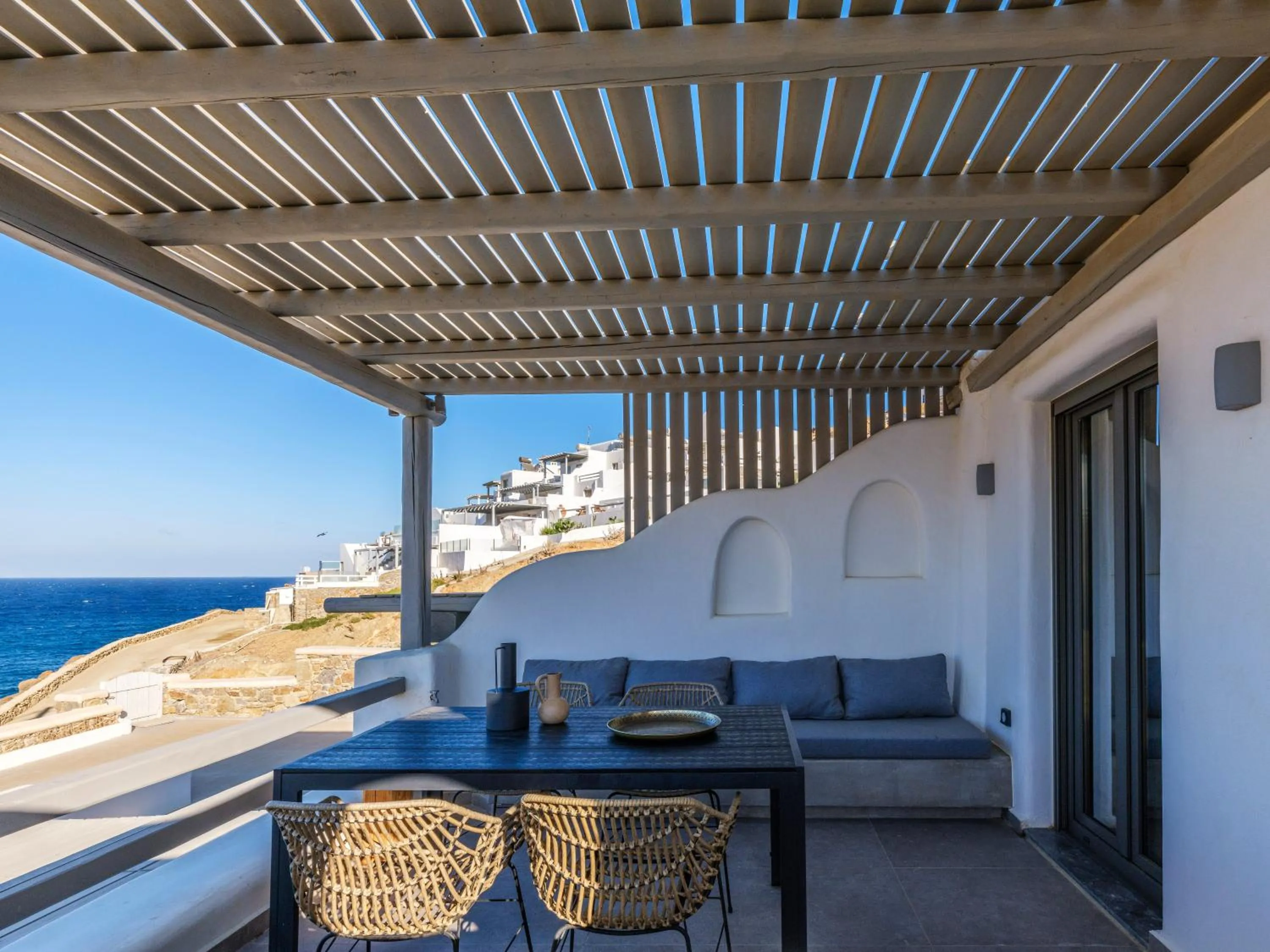 Patio in Mykonos Residence Villas & Suites Merchia beach