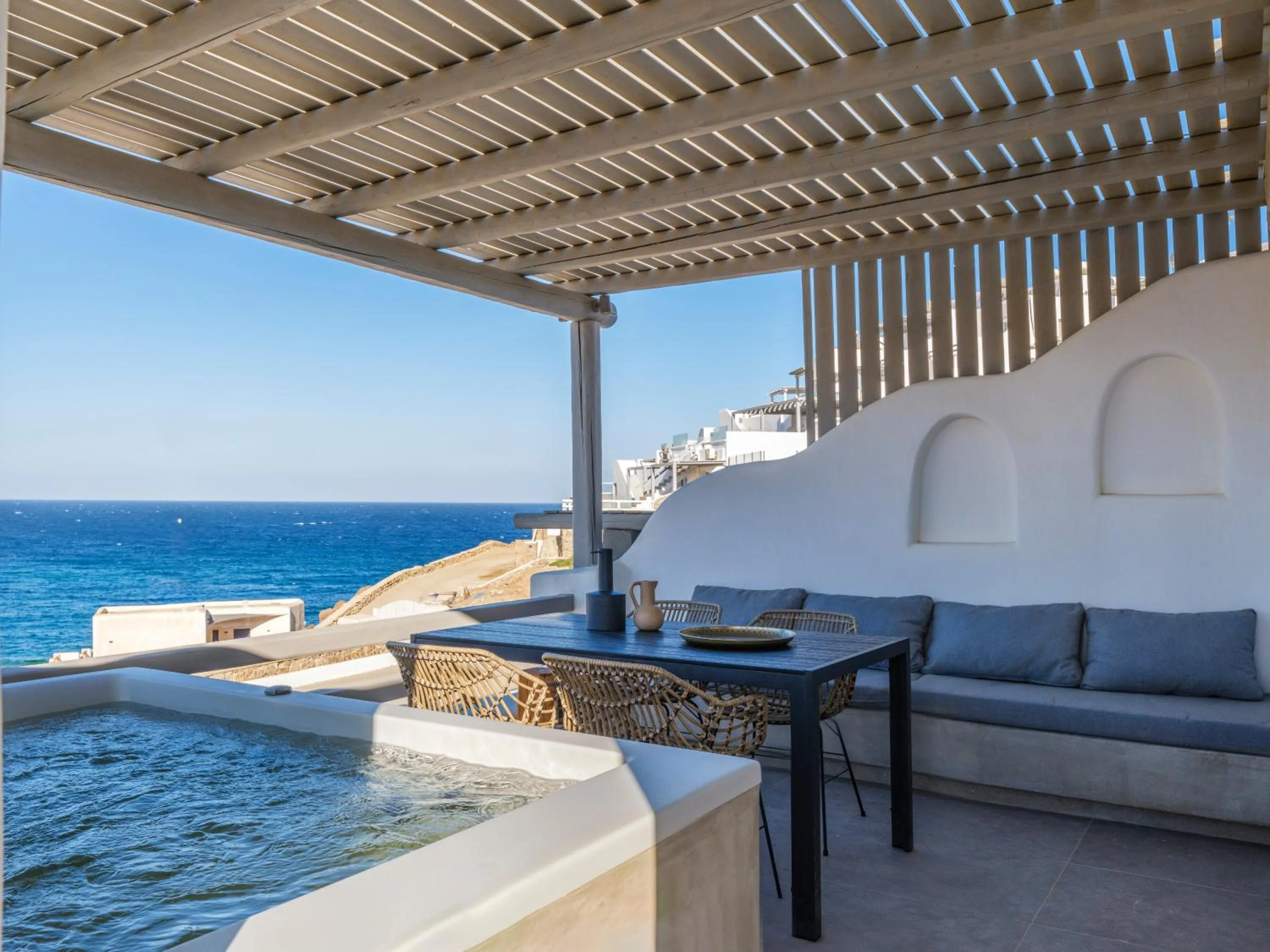 Patio in Mykonos Residence Villas & Suites Merchia beach