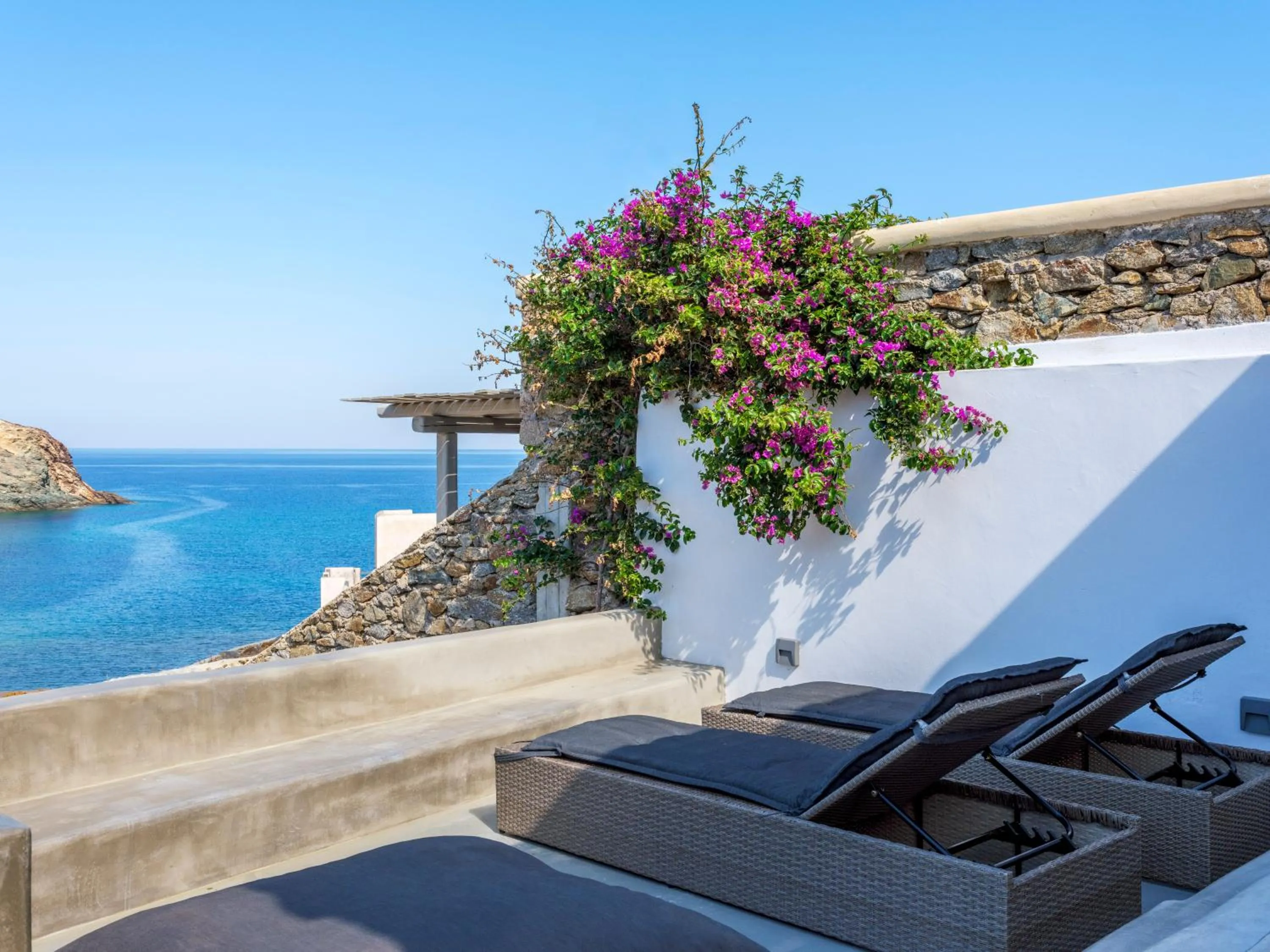 Patio in Mykonos Residence Villas & Suites Merchia beach