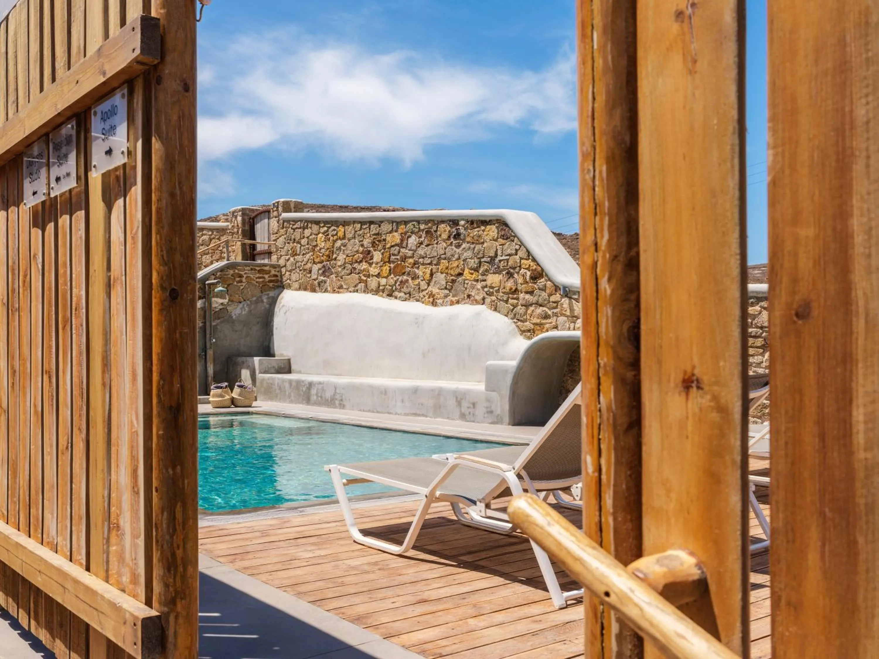 Patio in Mykonos Residence Villas & Suites Merchia beach