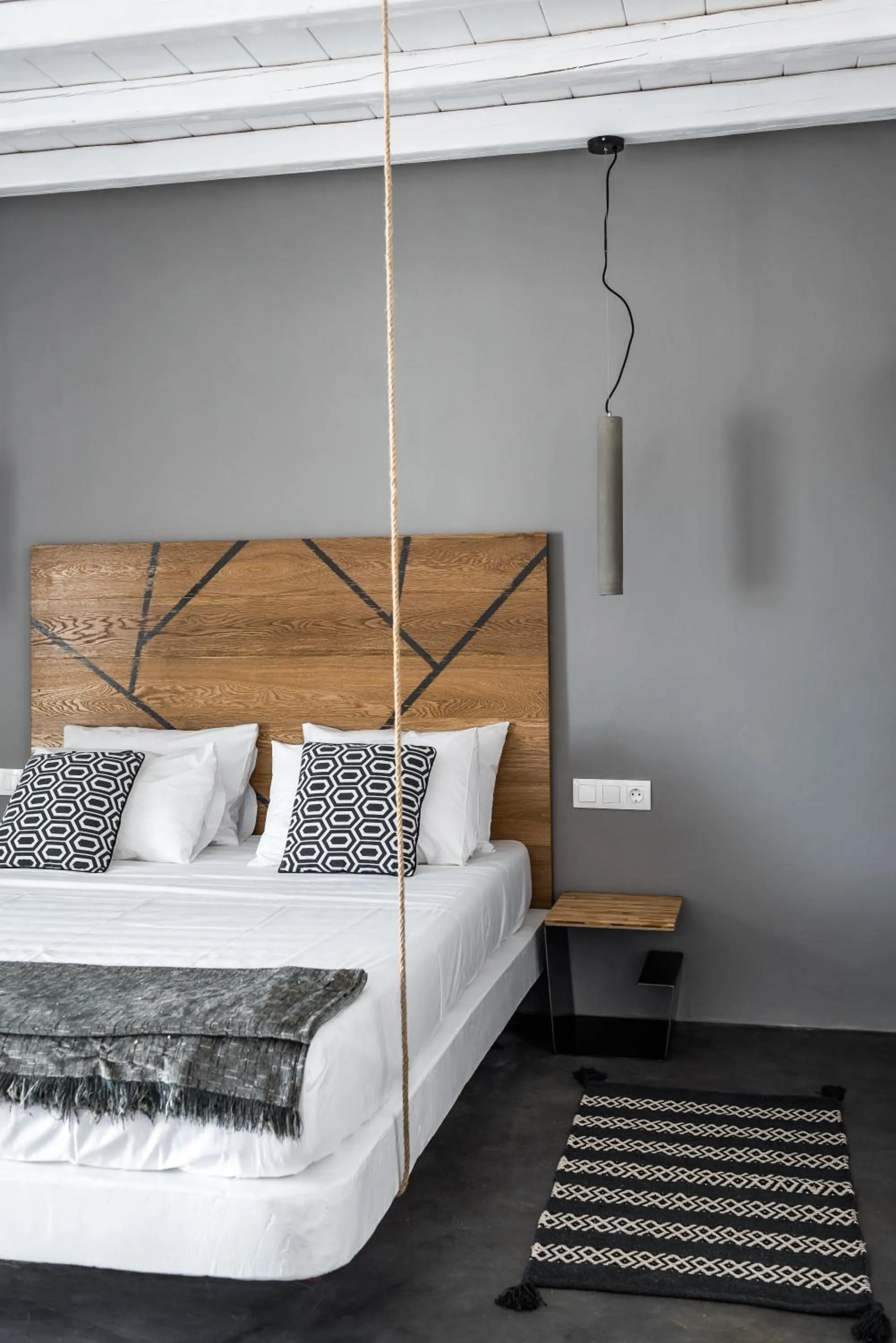 Bed in Mykonos Residence Villas & Suites Merchia beach