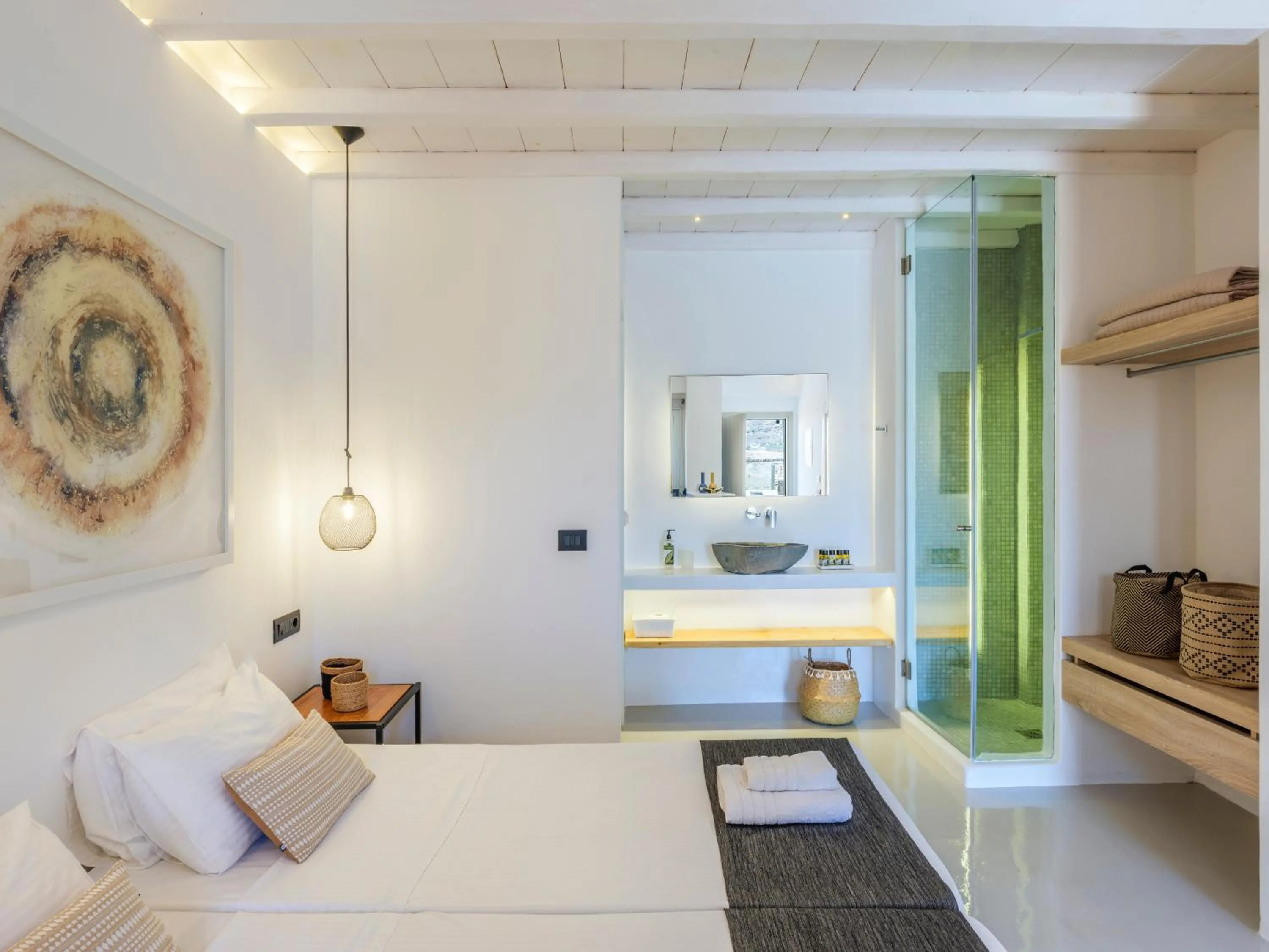 Shower in Mykonos Residence Villas & Suites Merchia beach