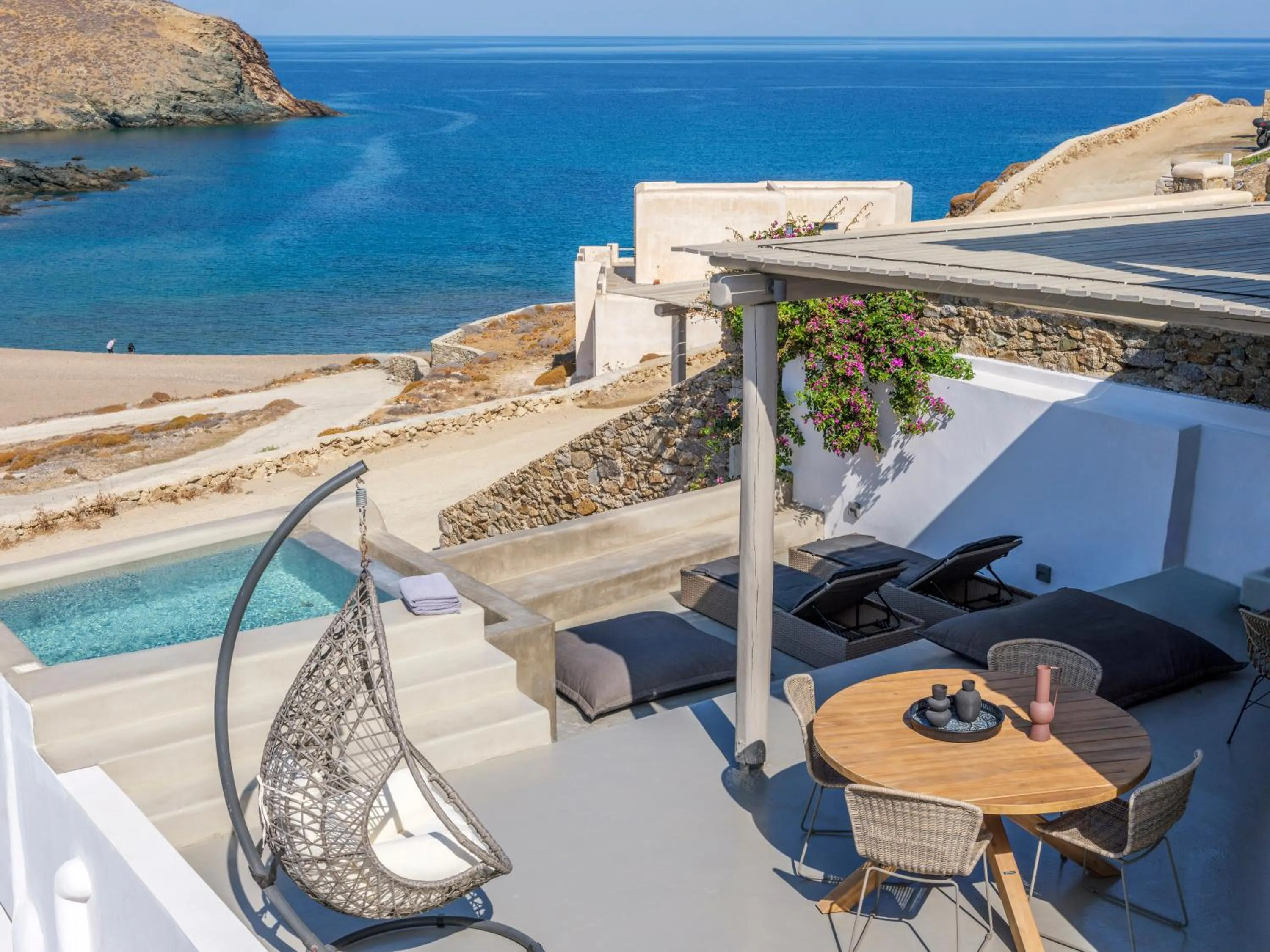 Patio in Mykonos Residence Villas & Suites Merchia beach