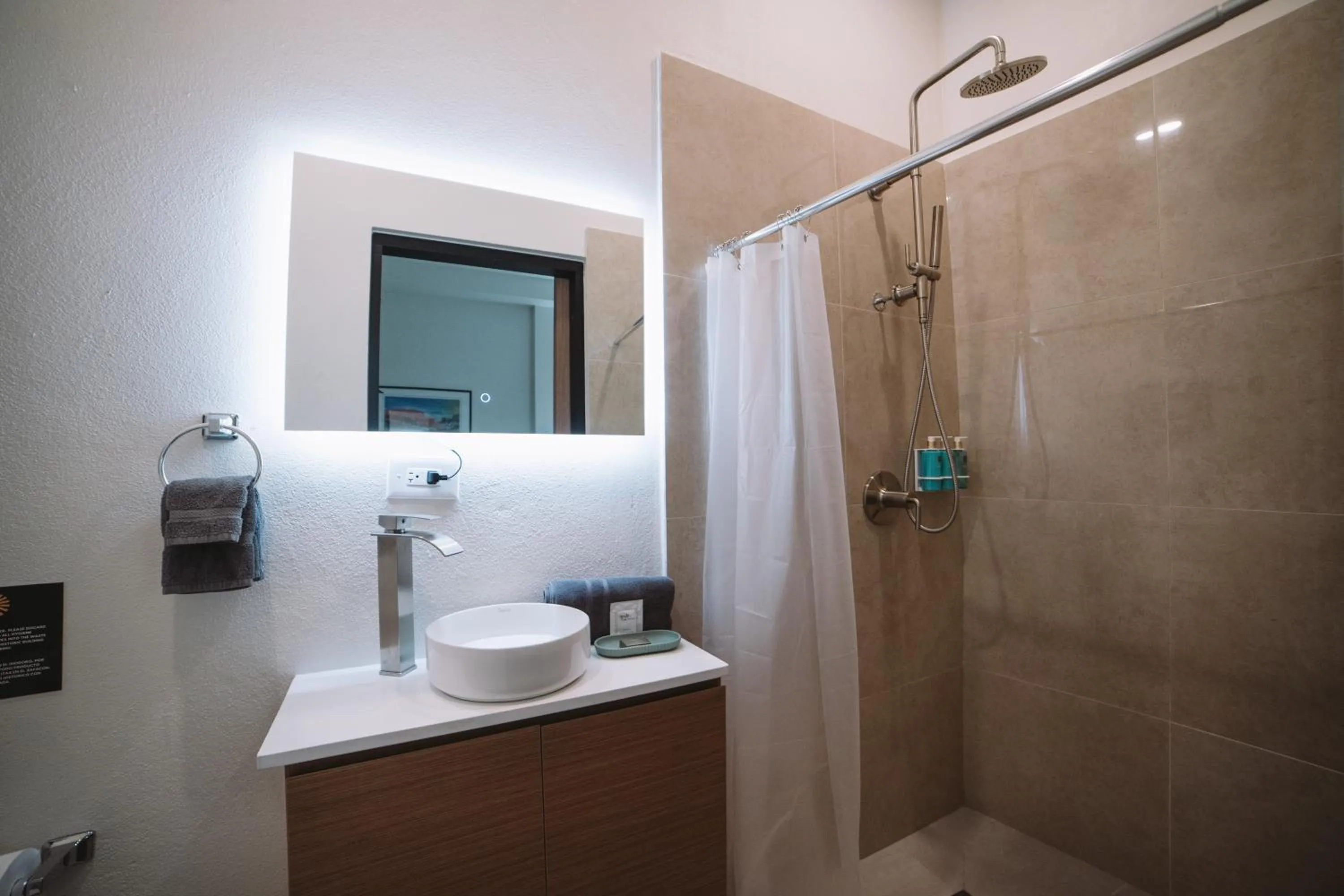 Shower in The Looking Glass Hotel