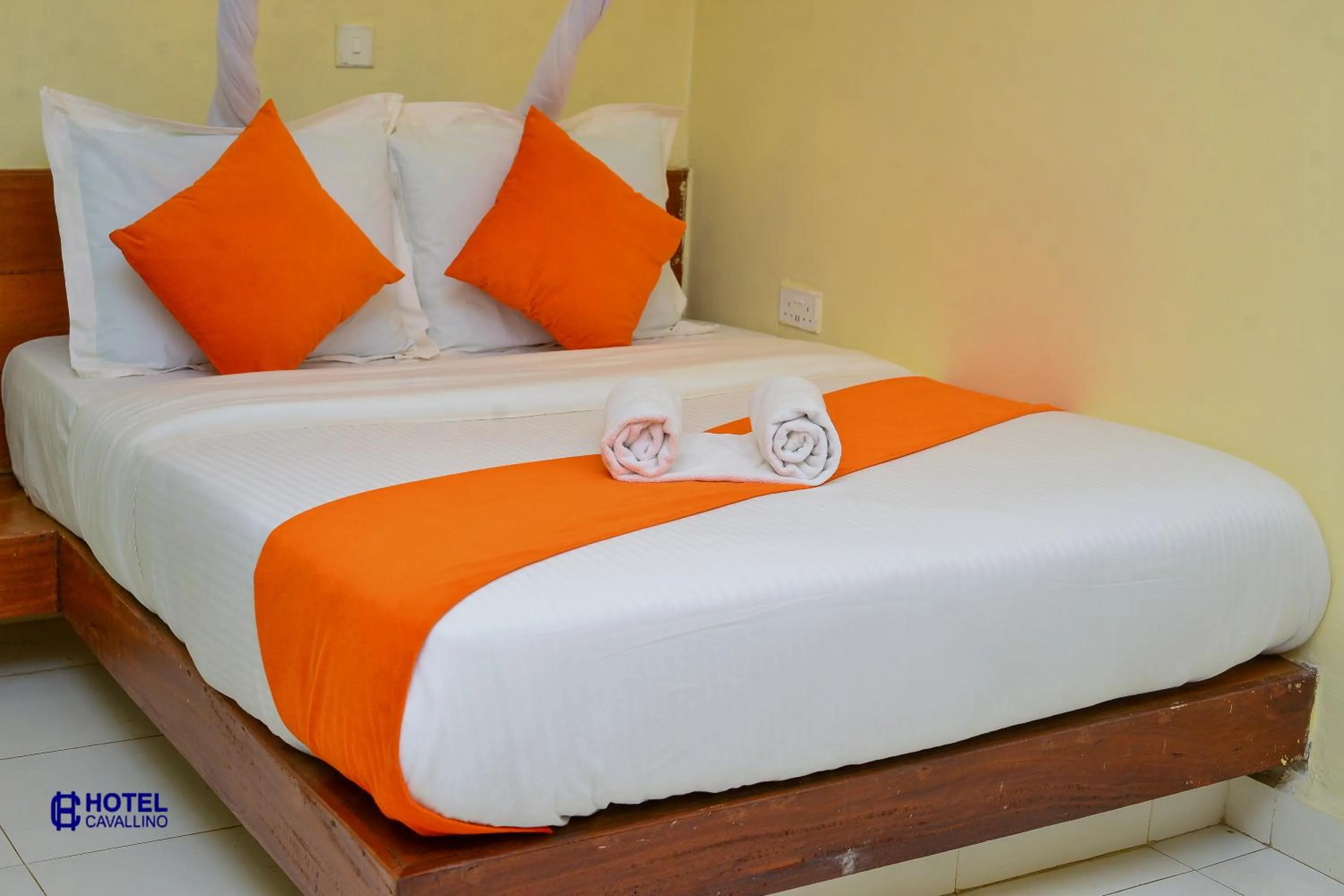 Bed in Hotel Cavallino