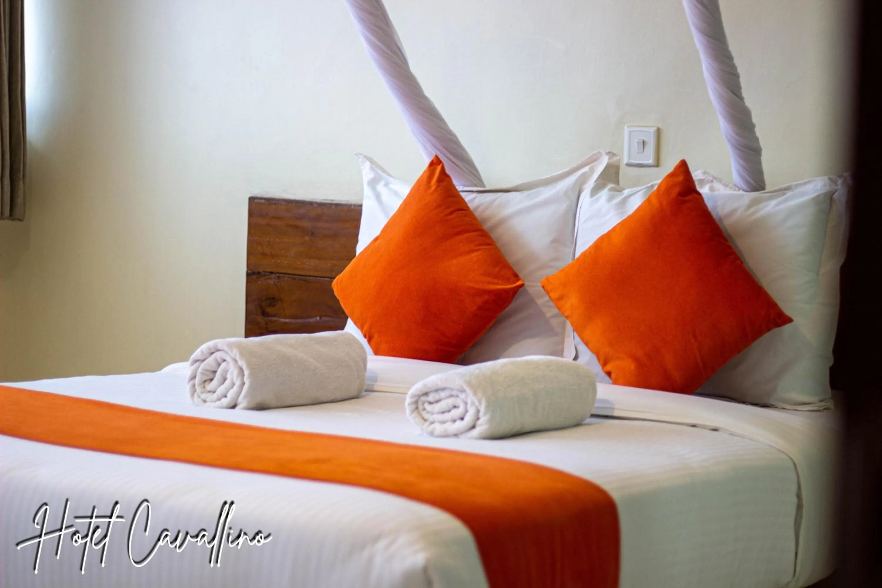 Bed in Hotel Cavallino