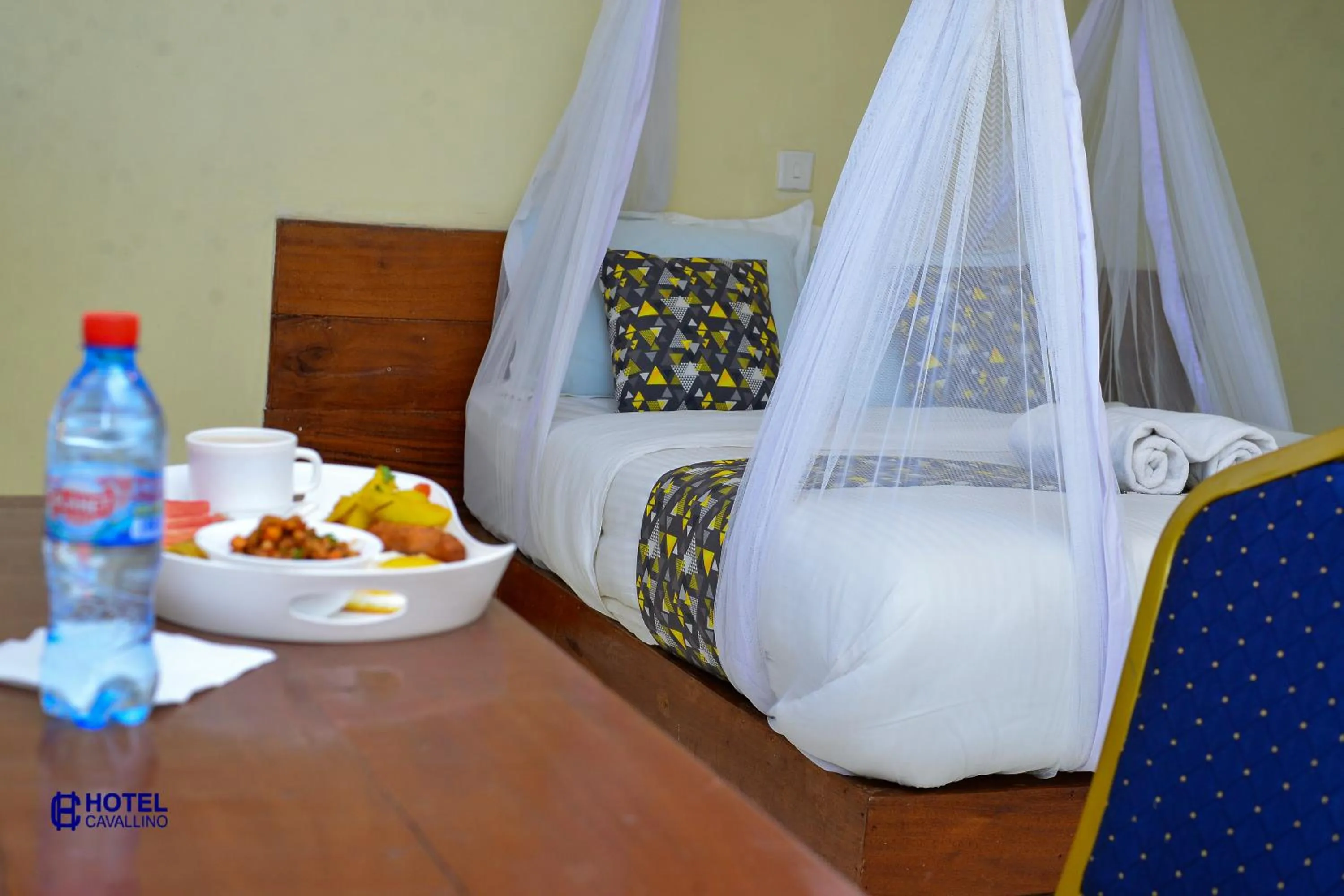 Bed in Hotel Cavallino