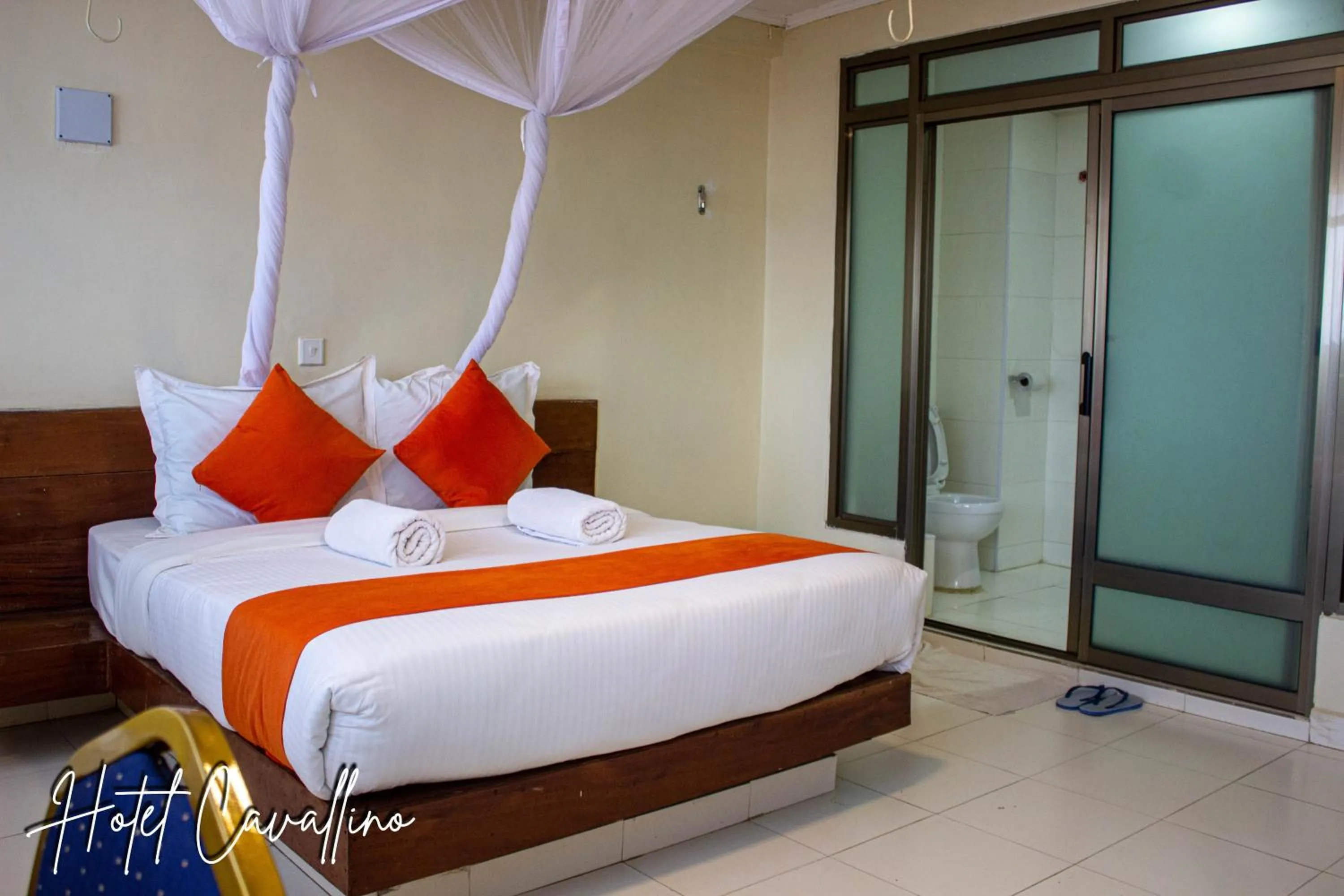 Bed in Hotel Cavallino