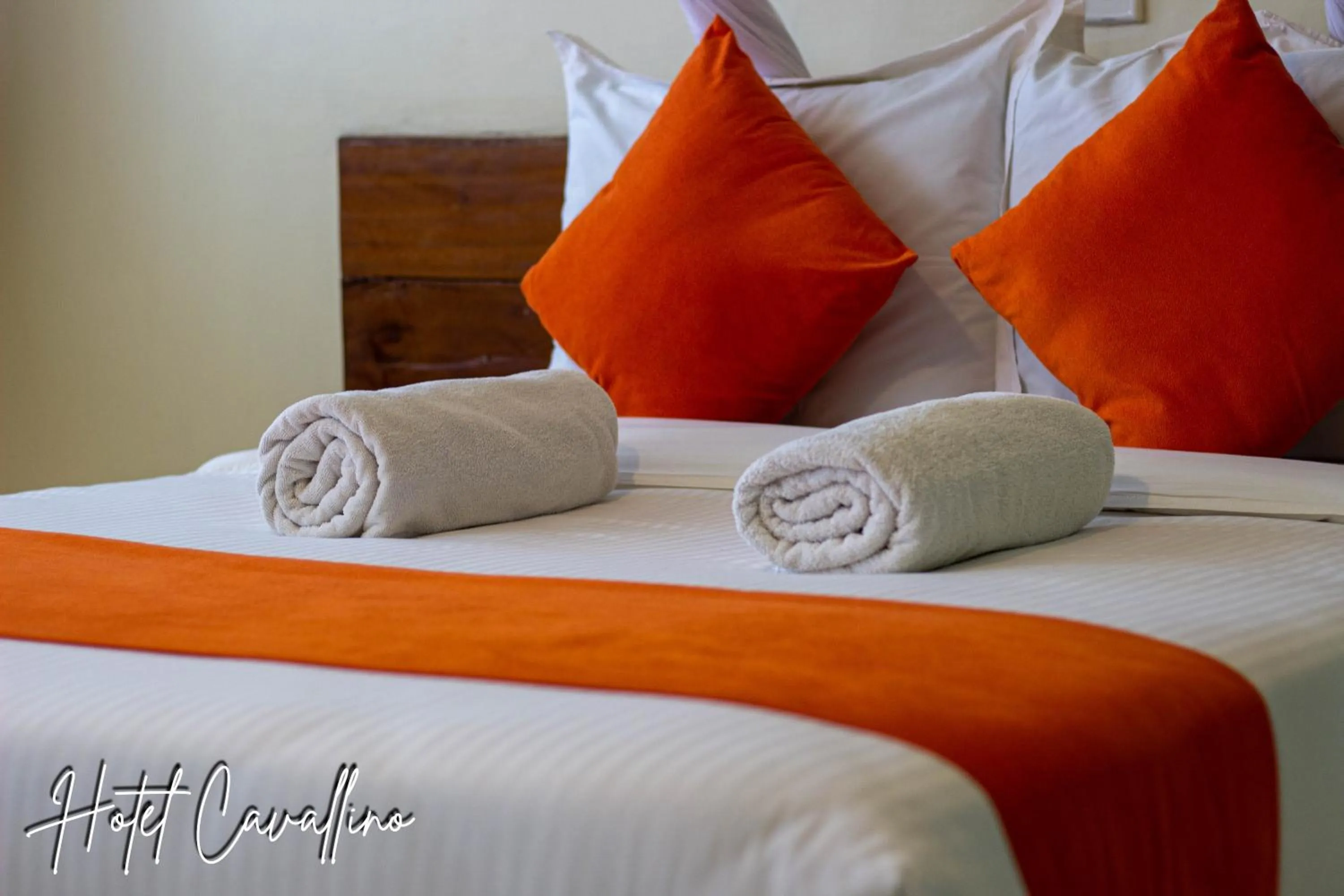 Bed in Hotel Cavallino