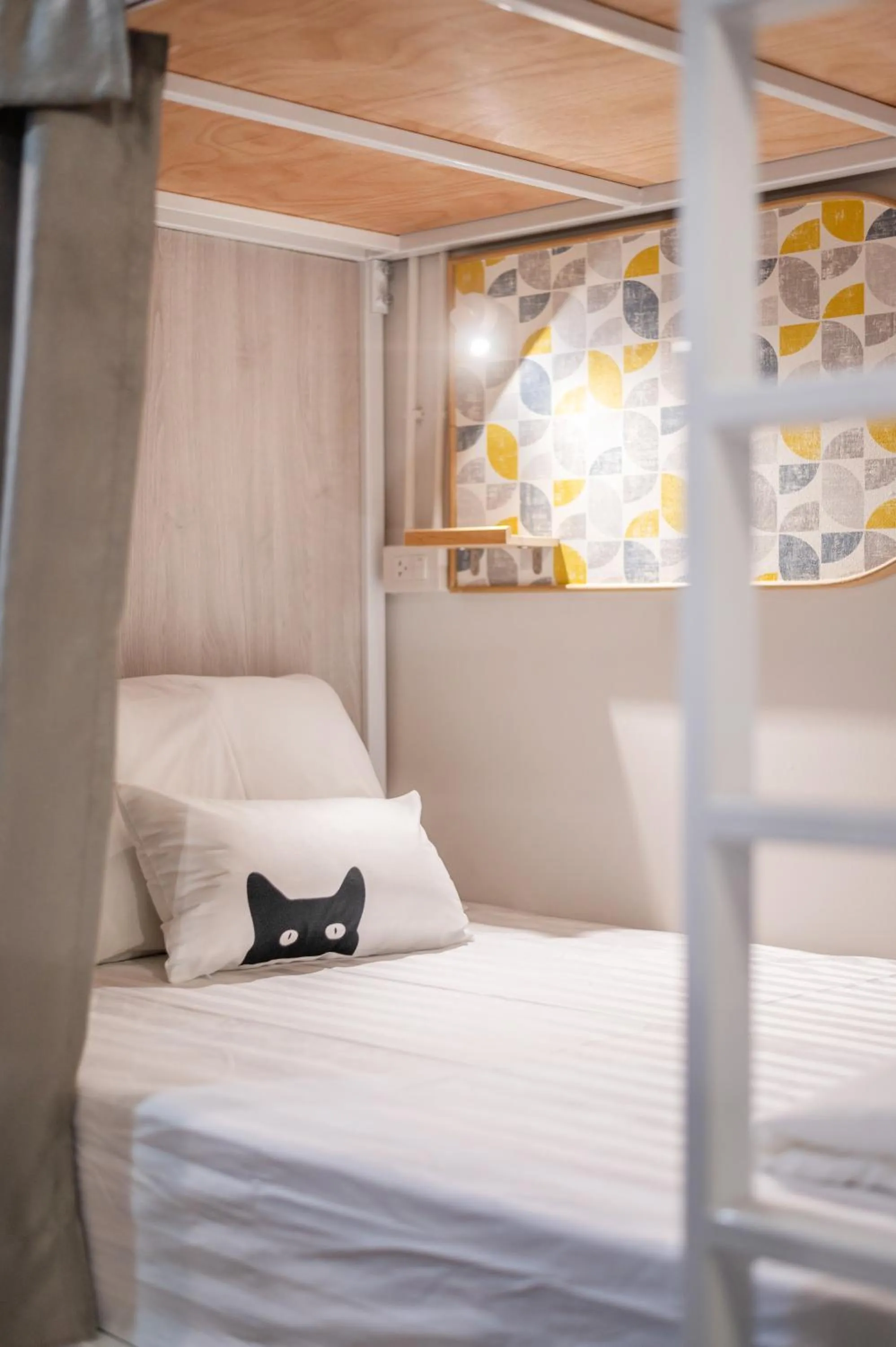 Bed in Unplugged at Bangrak Design Hostel