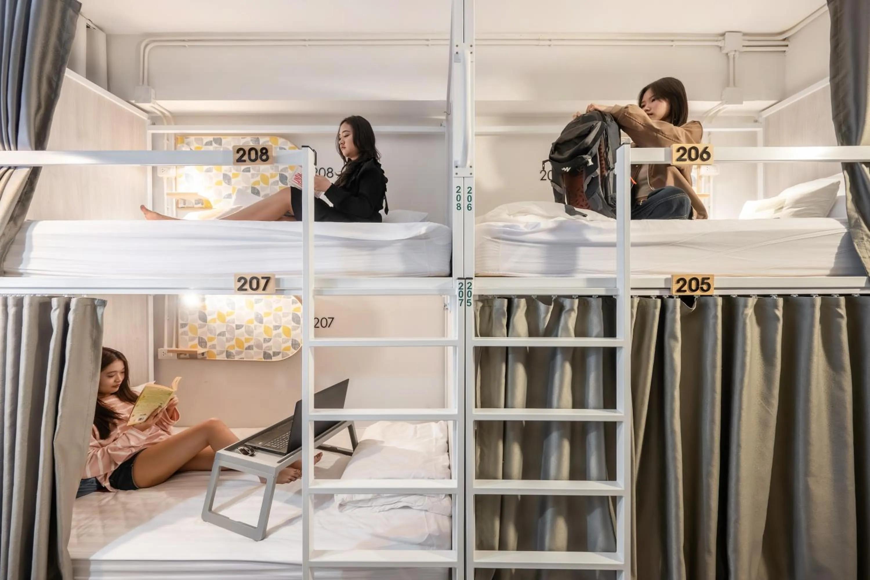 Bed in Unplugged at Bangrak Design Hostel