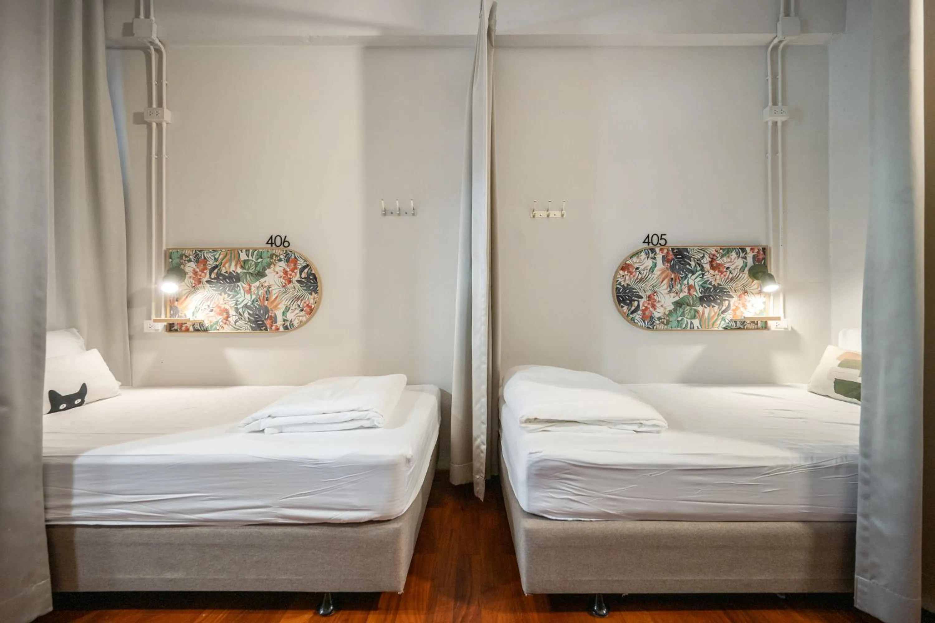 Bed in Unplugged at Bangrak Design Hostel