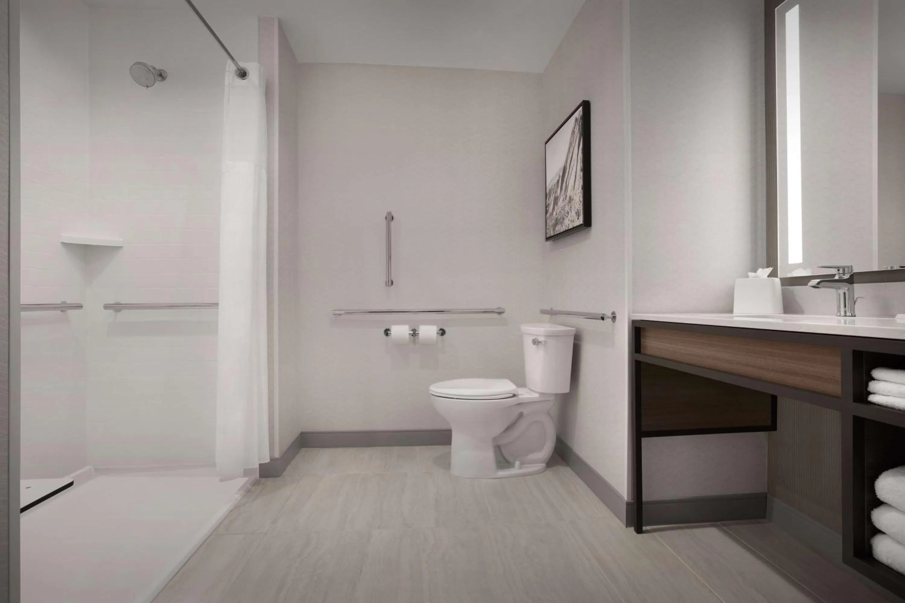 Bathroom in Hilton Garden Inn Denver Airport Tower Road