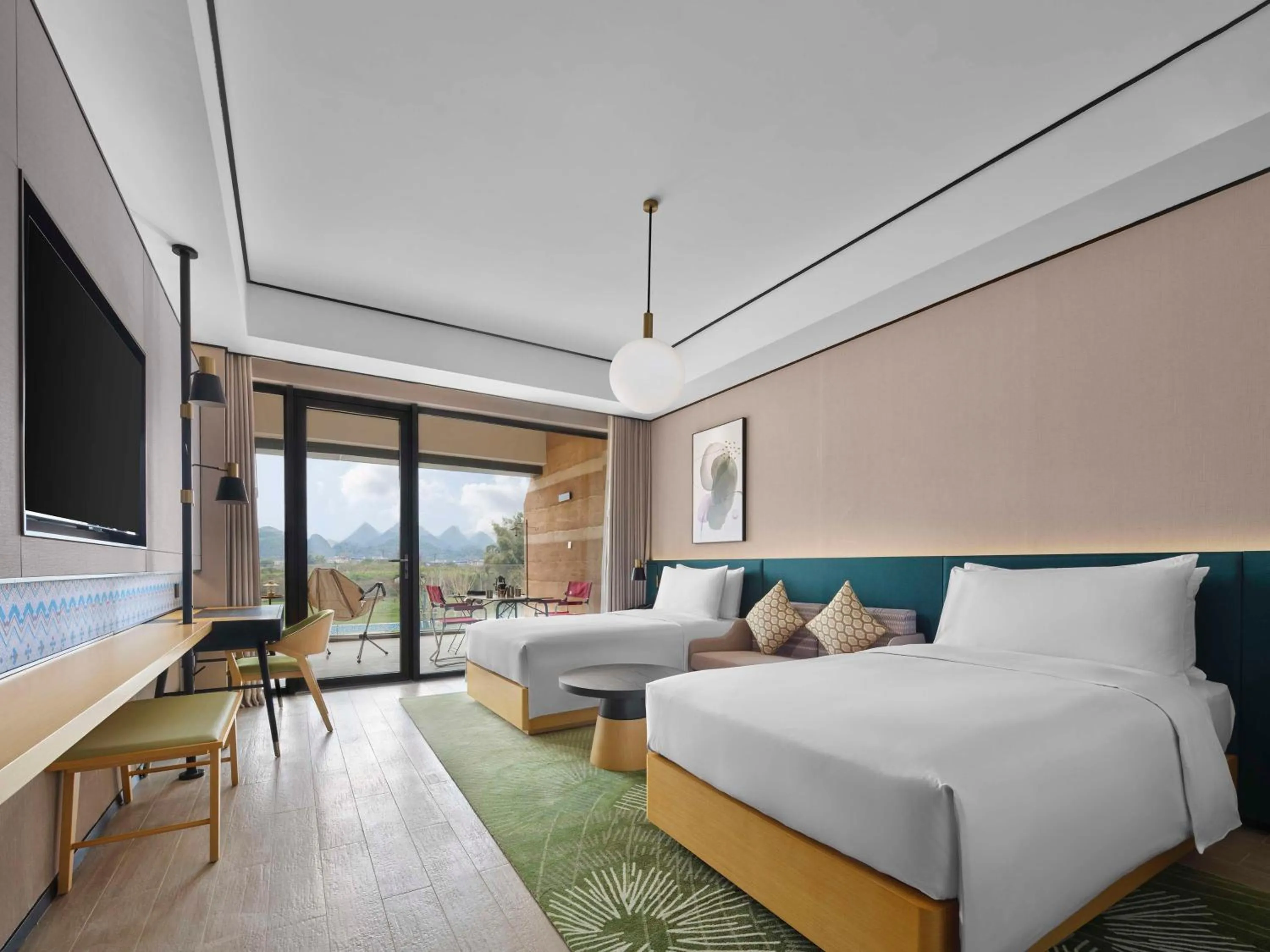 Bed in Hilton Garden Inn Guilin Yangshuo