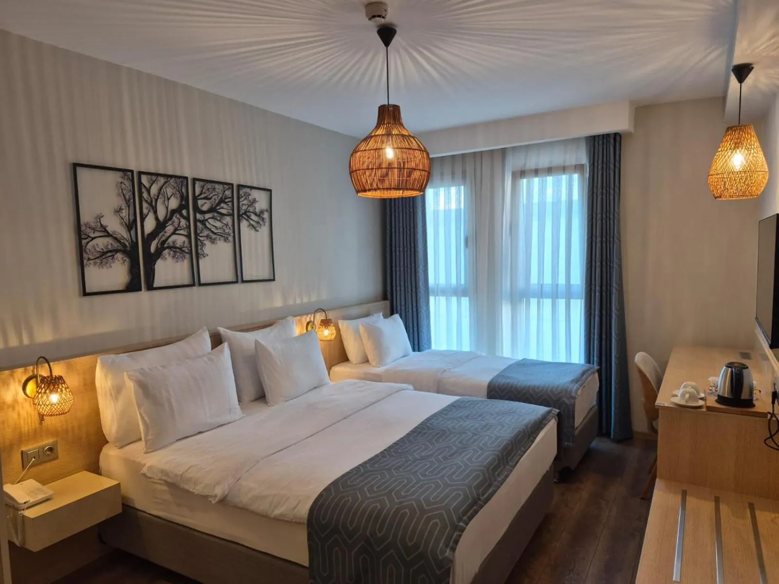 Bed in Güllük Uno Elegance Otel