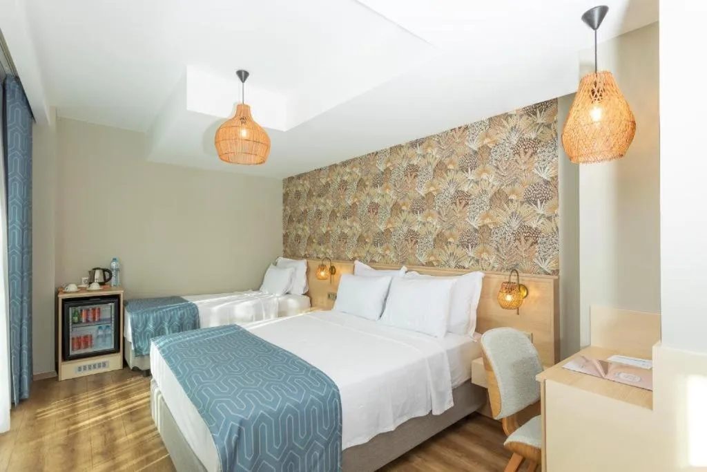 Bed in Güllük Uno Elegance Otel