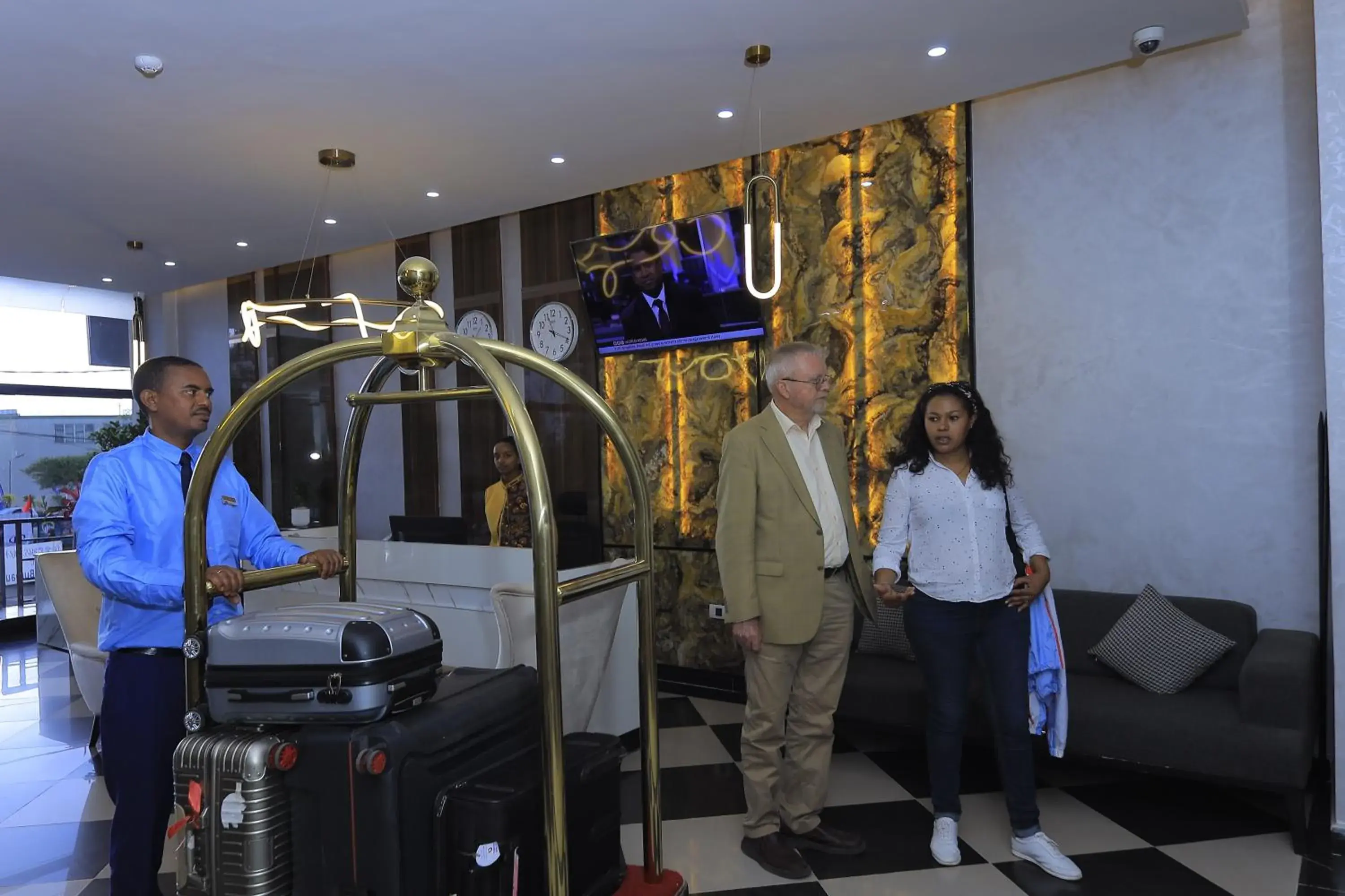 Lobby or reception in Zemilo hotel apartment Lobby or reception in Zemilo hotel apartment