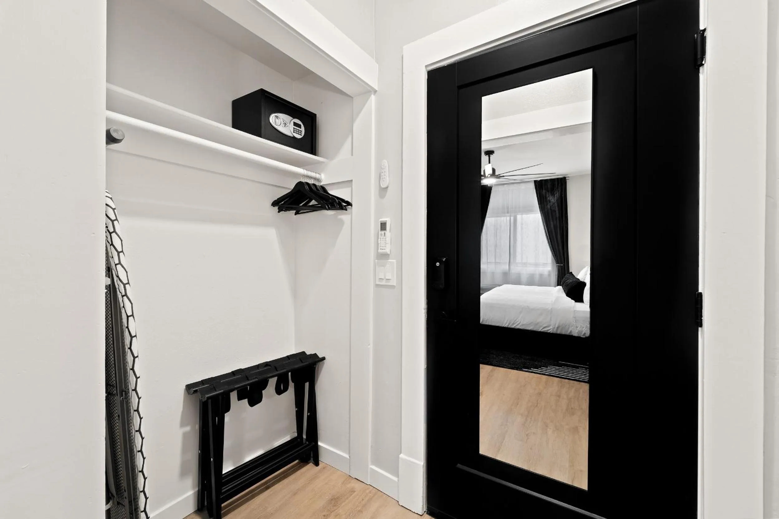 wardrobe, Bed in Hotel Zindel