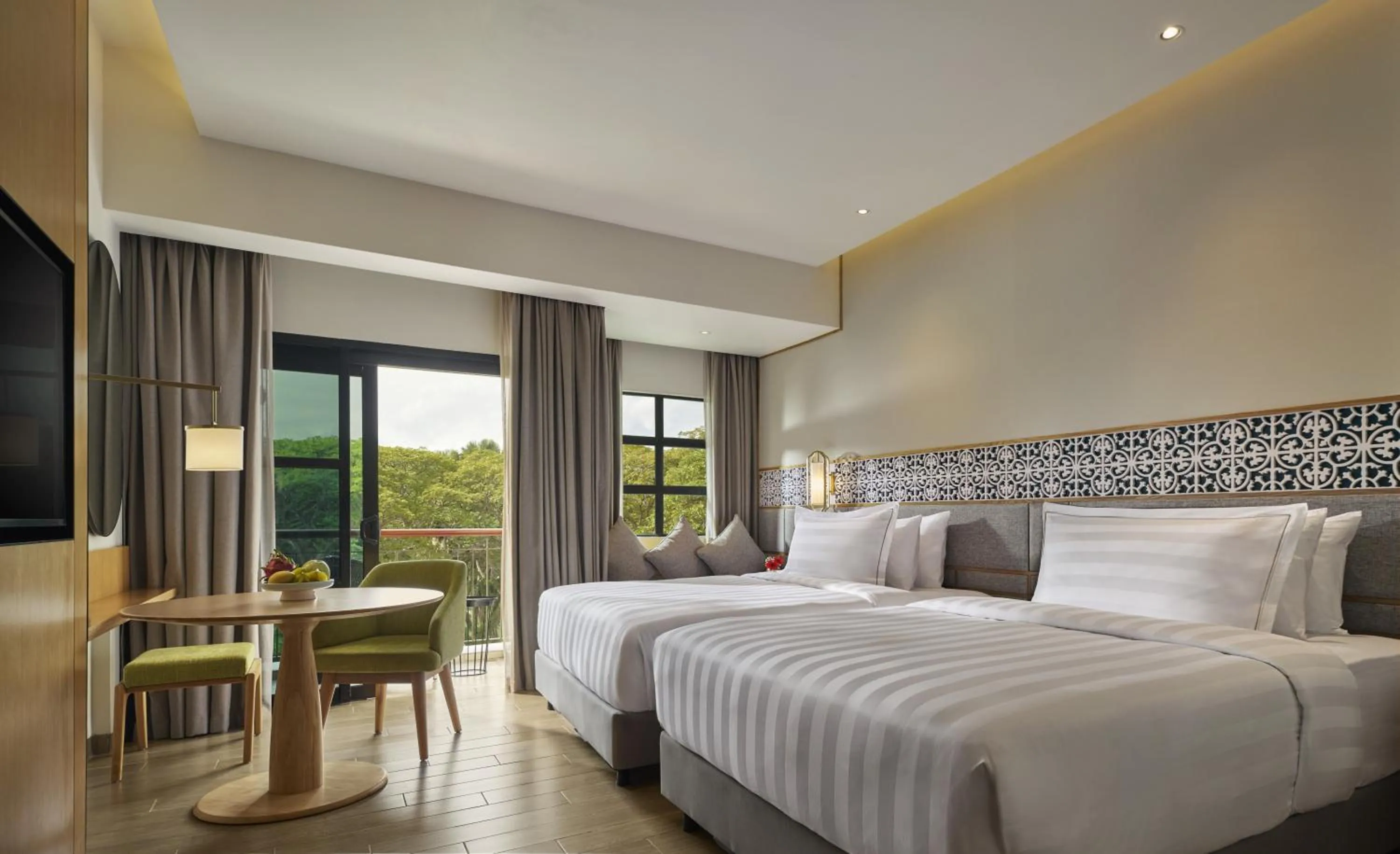 View (from property/room), Bed in PARKROYAL A'FAMOSA MELAKA RESORT