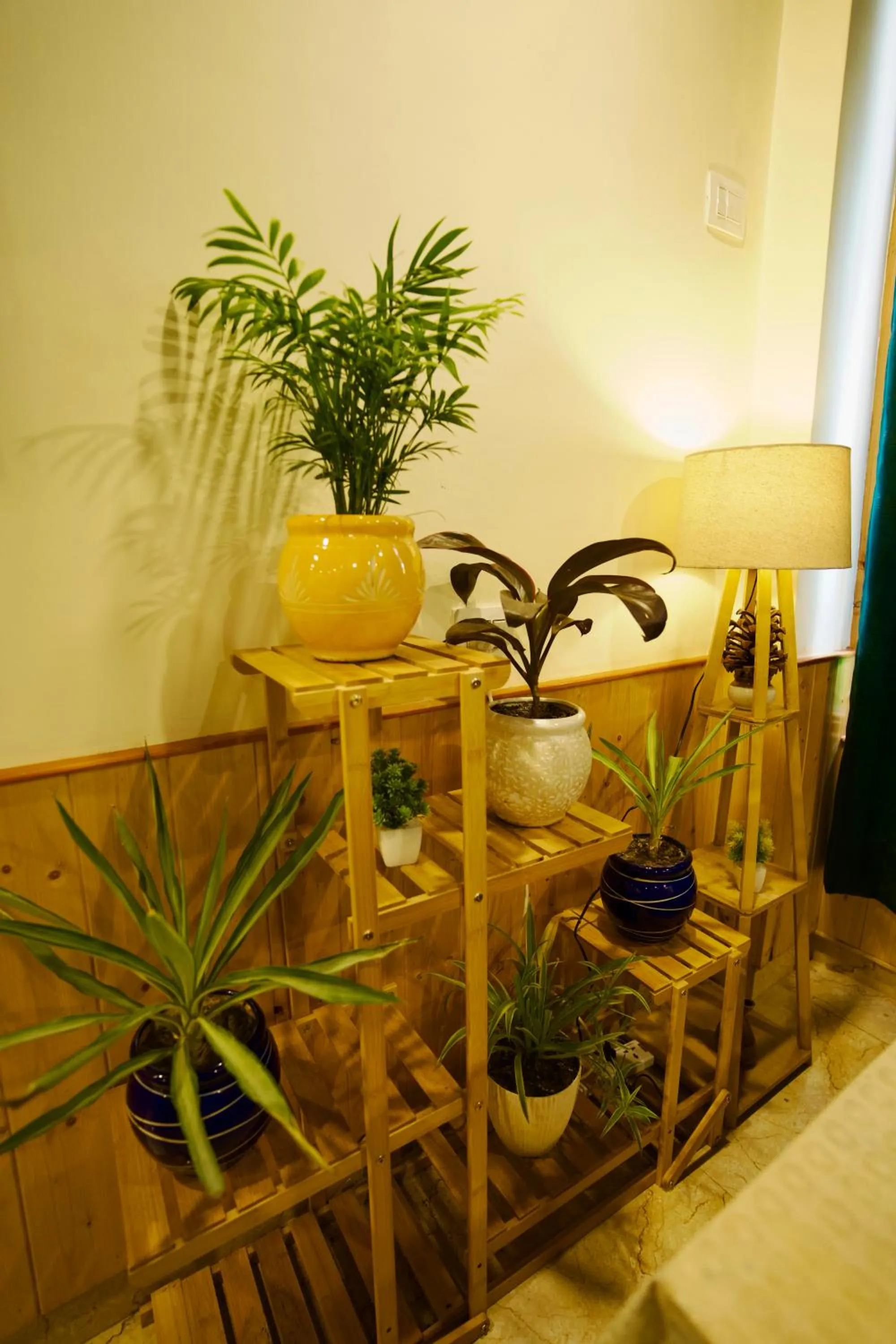 Dining area in Hotel Mid Orchard Kasol l River Side -Pure Veg Hotel