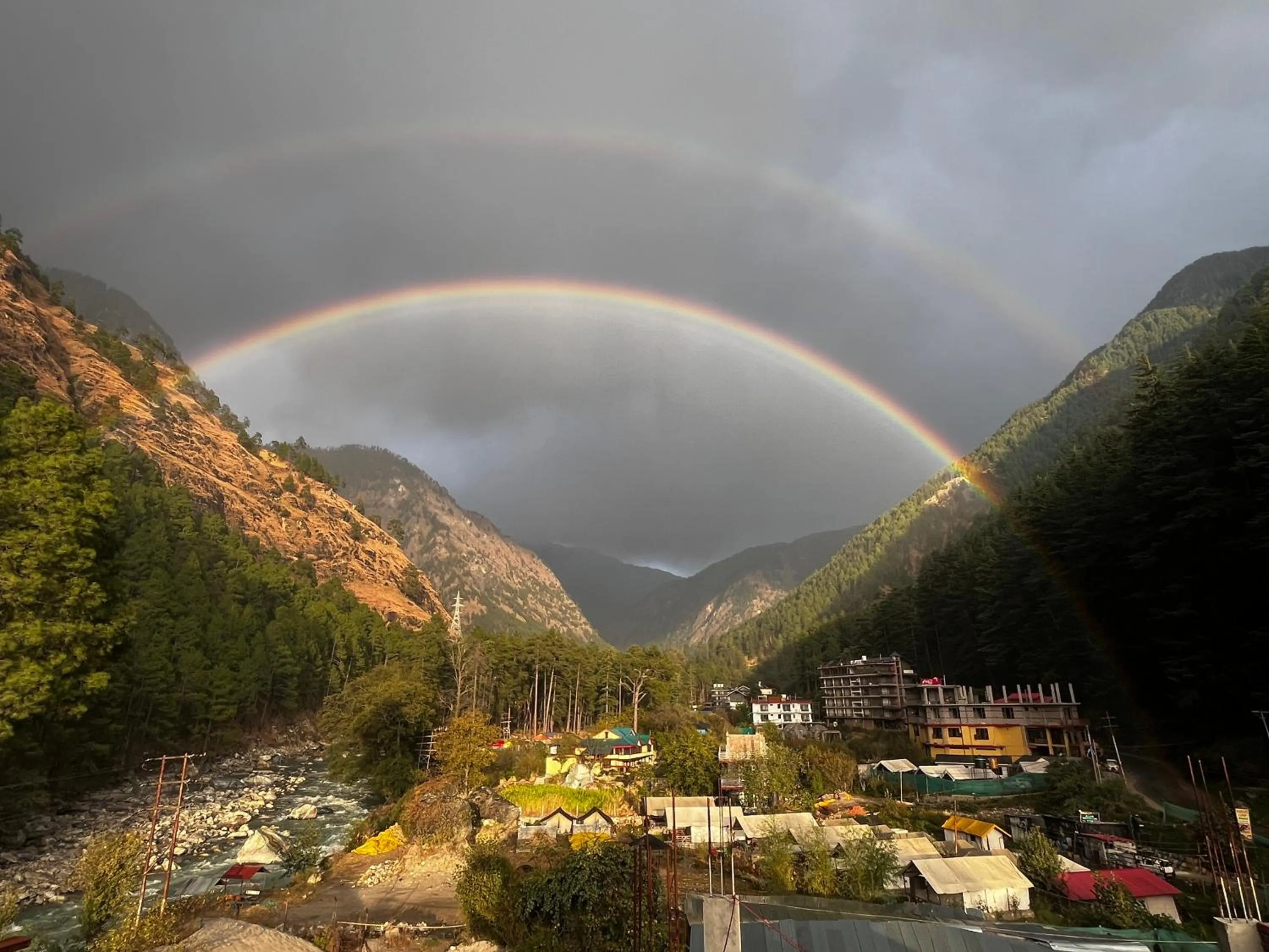 View (from property/room) in Hotel Mid Orchard Kasol l River Side -Pure Veg Hotel