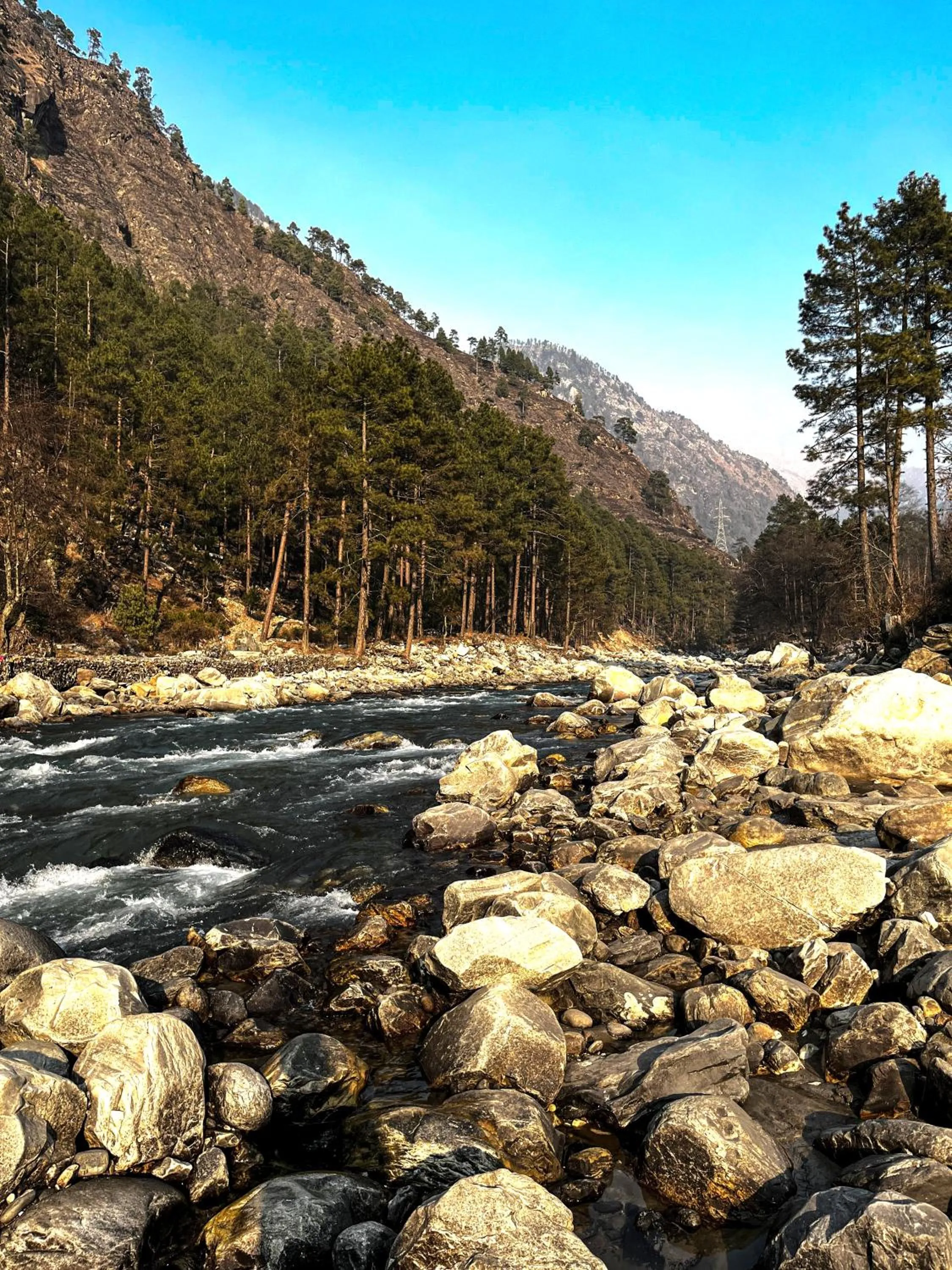 View (from property/room) in Hotel Mid Orchard Kasol l River Side -Pure Veg Hotel