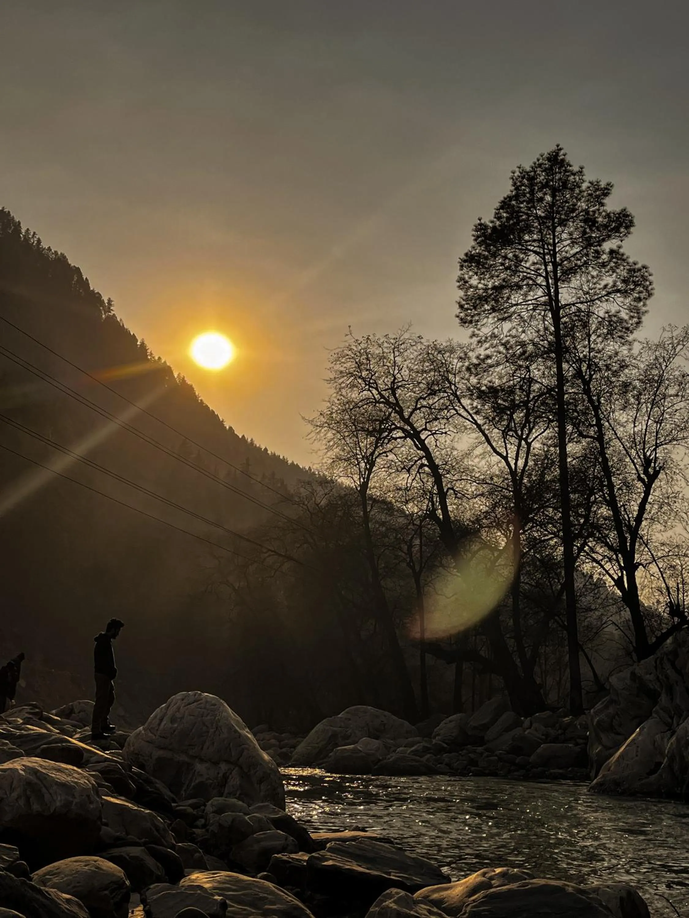 View (from property/room) in Hotel Mid Orchard Kasol l River Side -Pure Veg Hotel