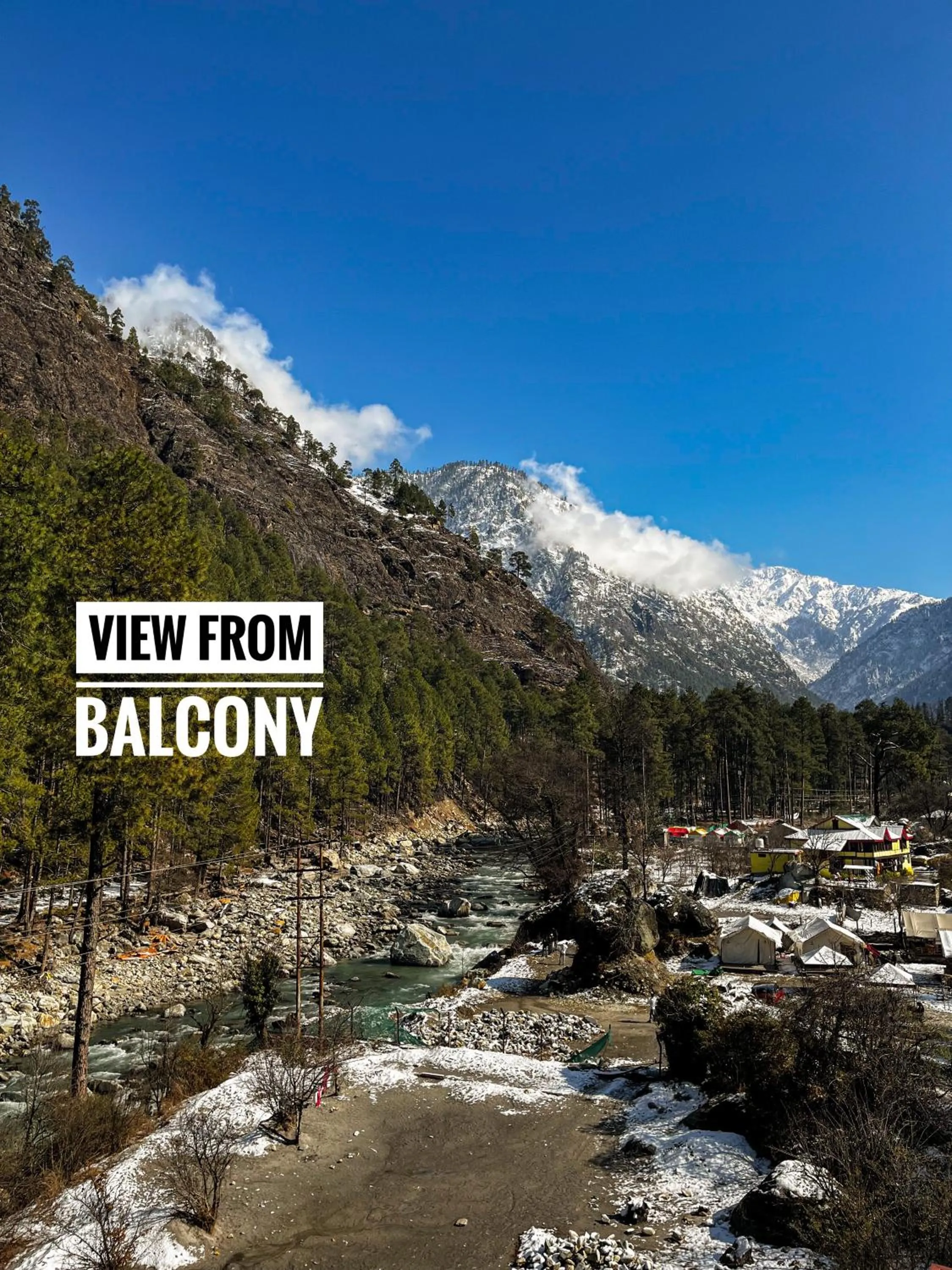 Natural landscape in Hotel Mid Orchard Kasol l River Side -Pure Veg Hotel