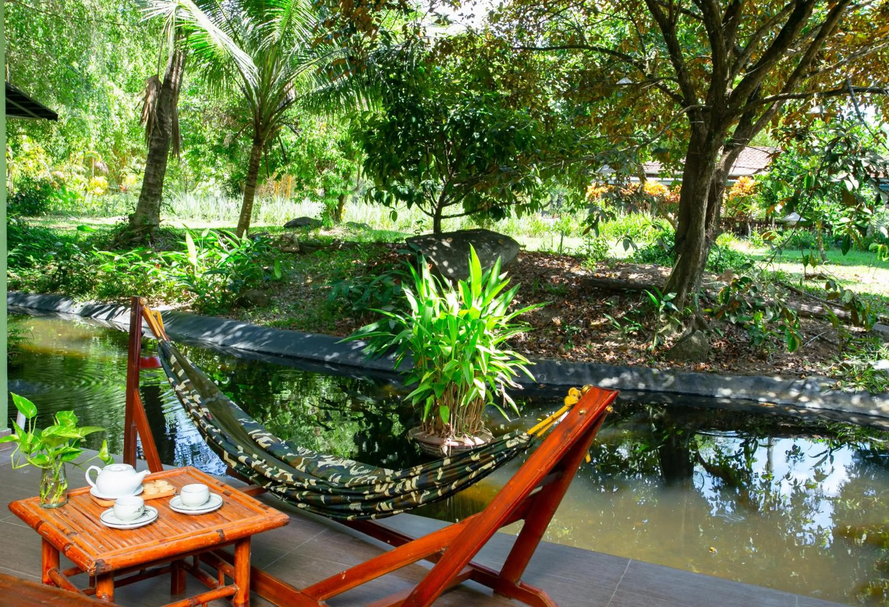 Garden view in Cat Tien Jungle Lodge