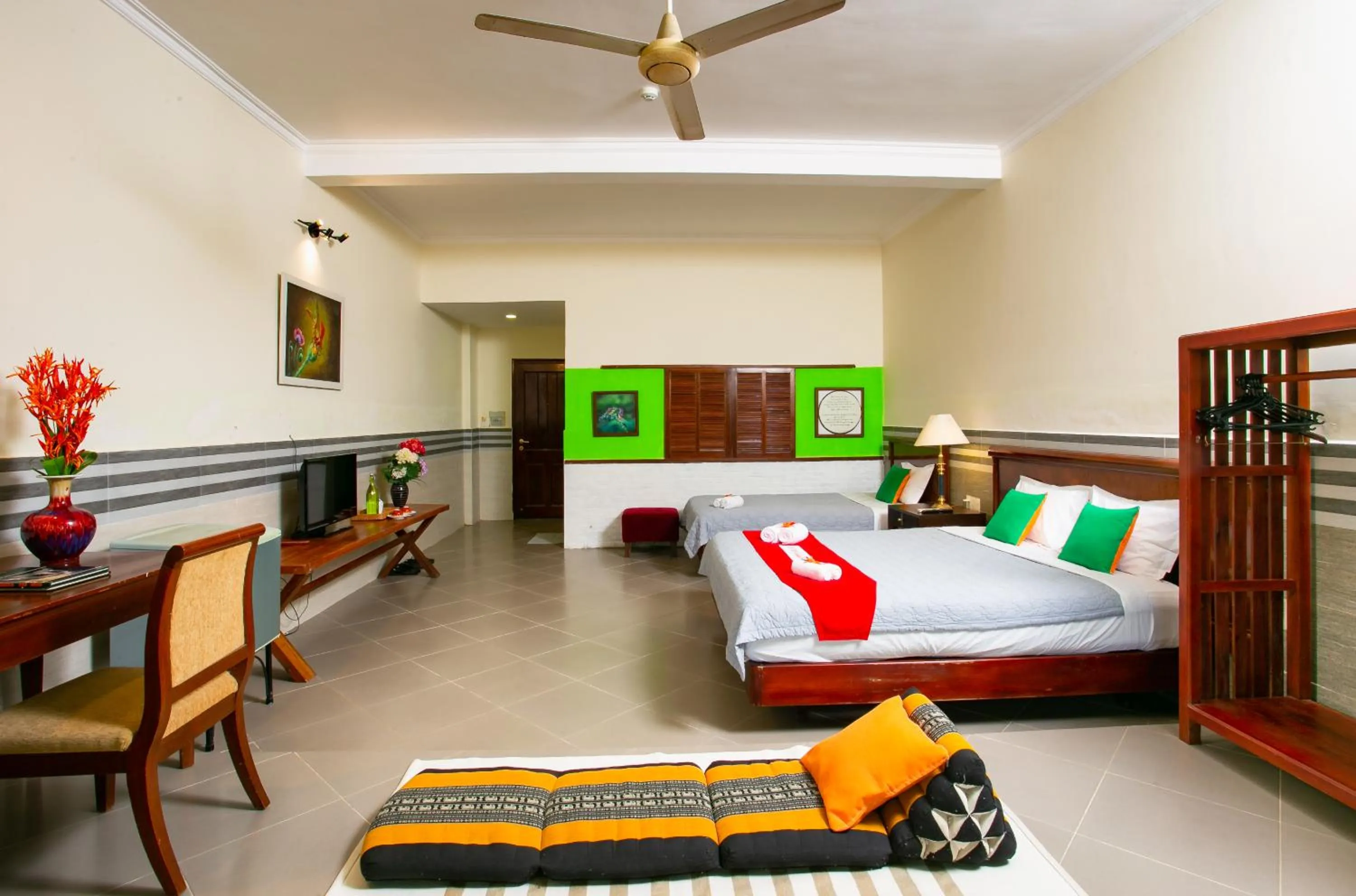 Bed in Cat Tien Jungle Lodge