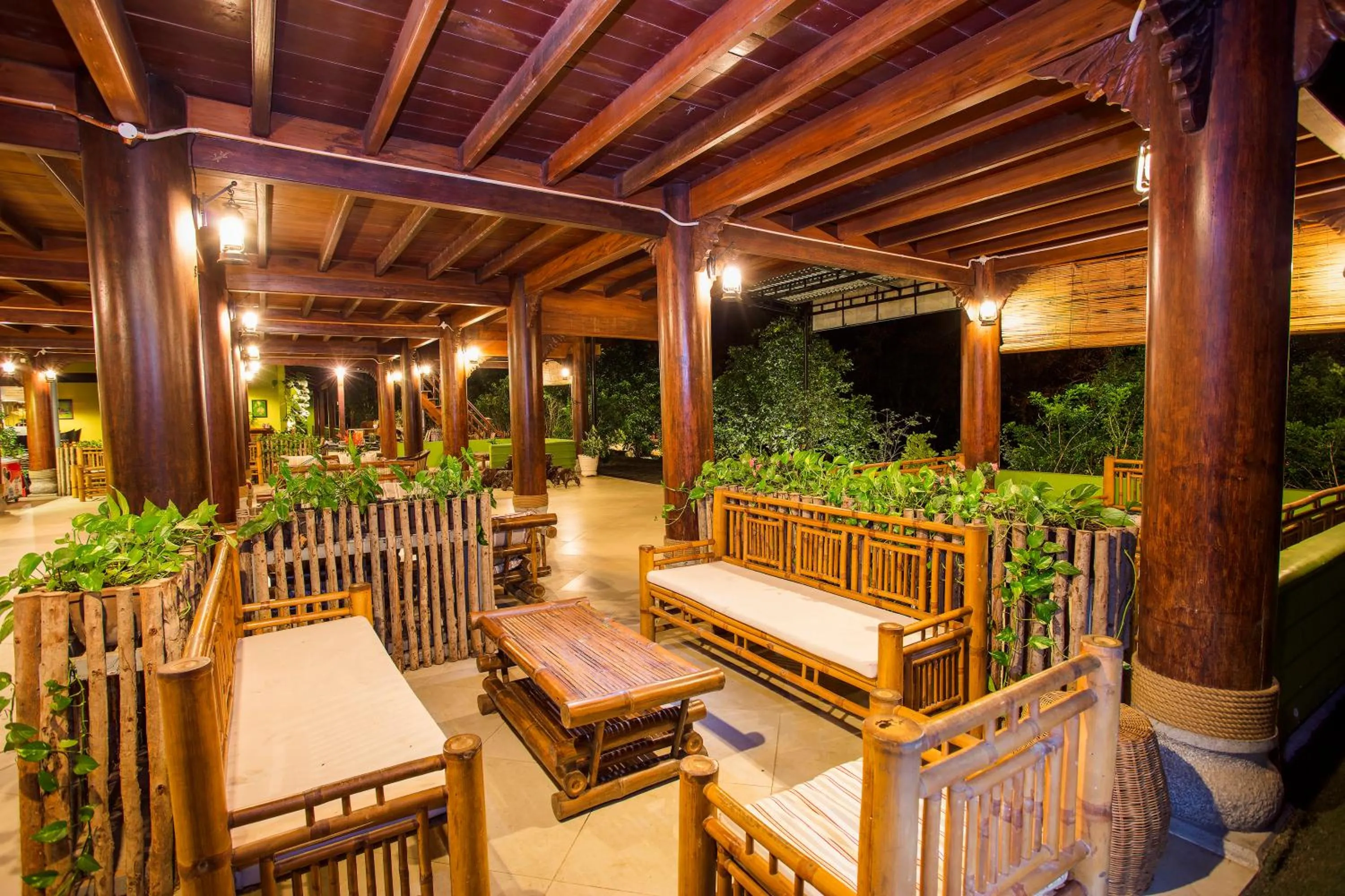 Lounge or bar in Cat Tien Jungle Lodge