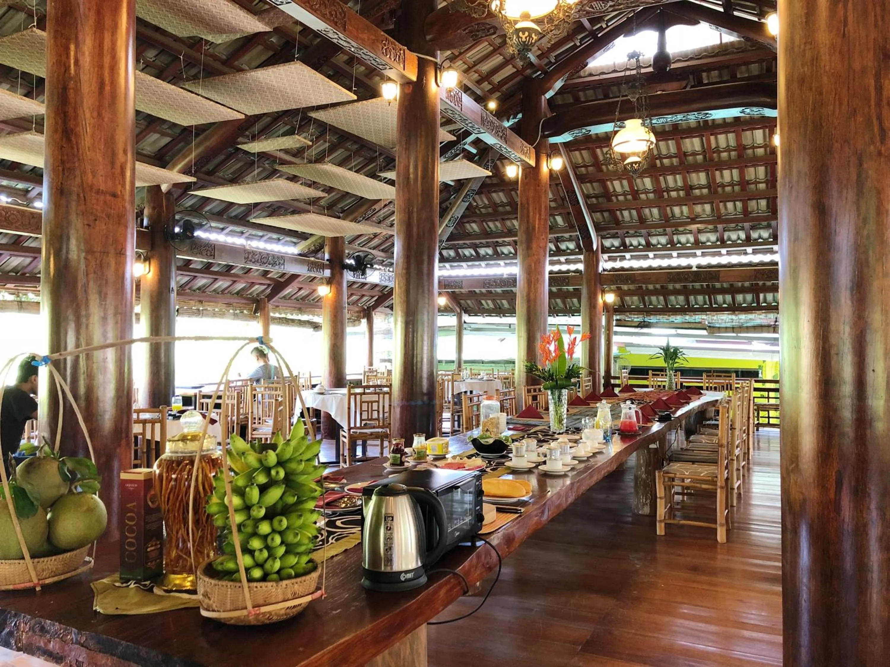 Breakfast in Cat Tien Jungle Lodge