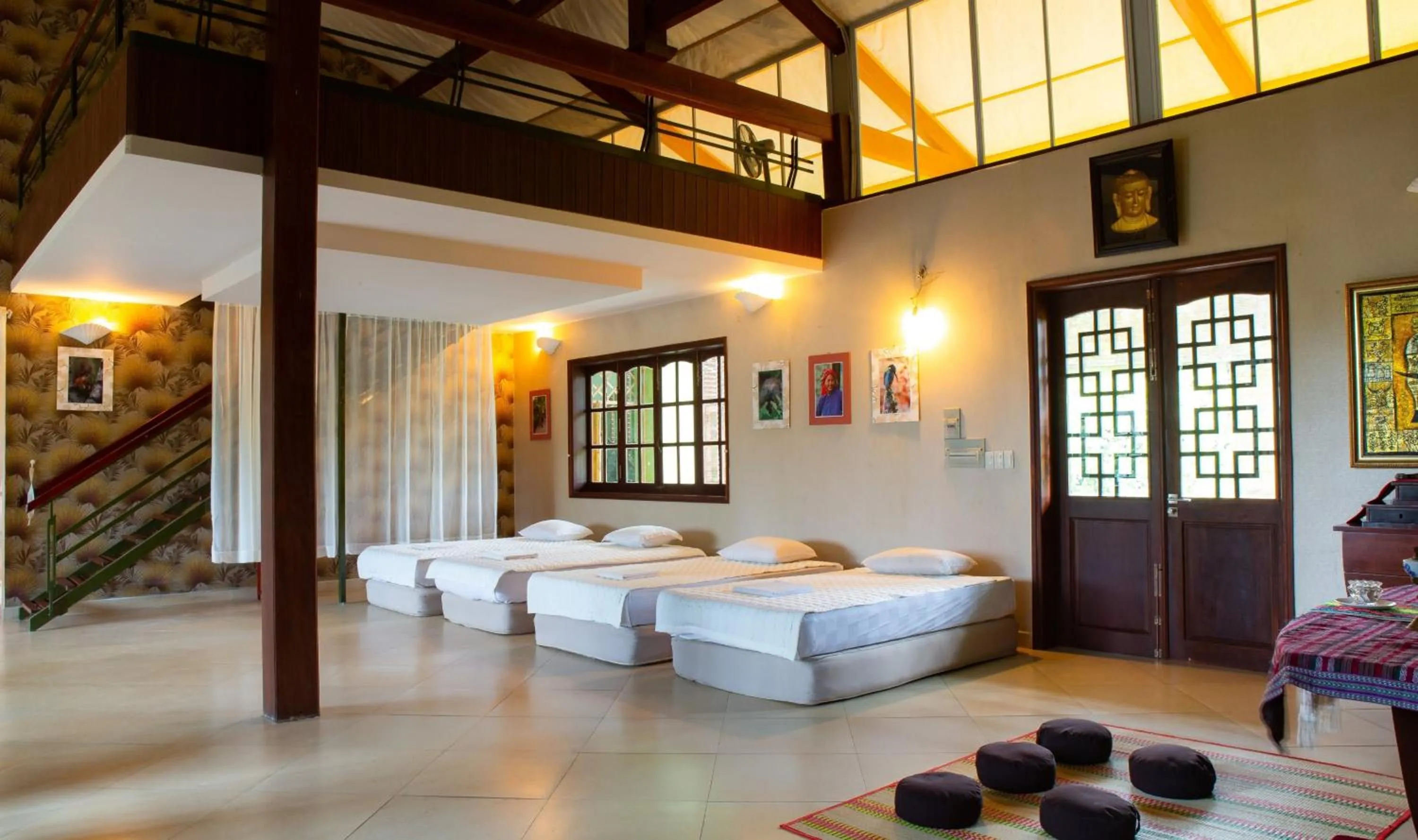 Bed in Cat Tien Jungle Lodge