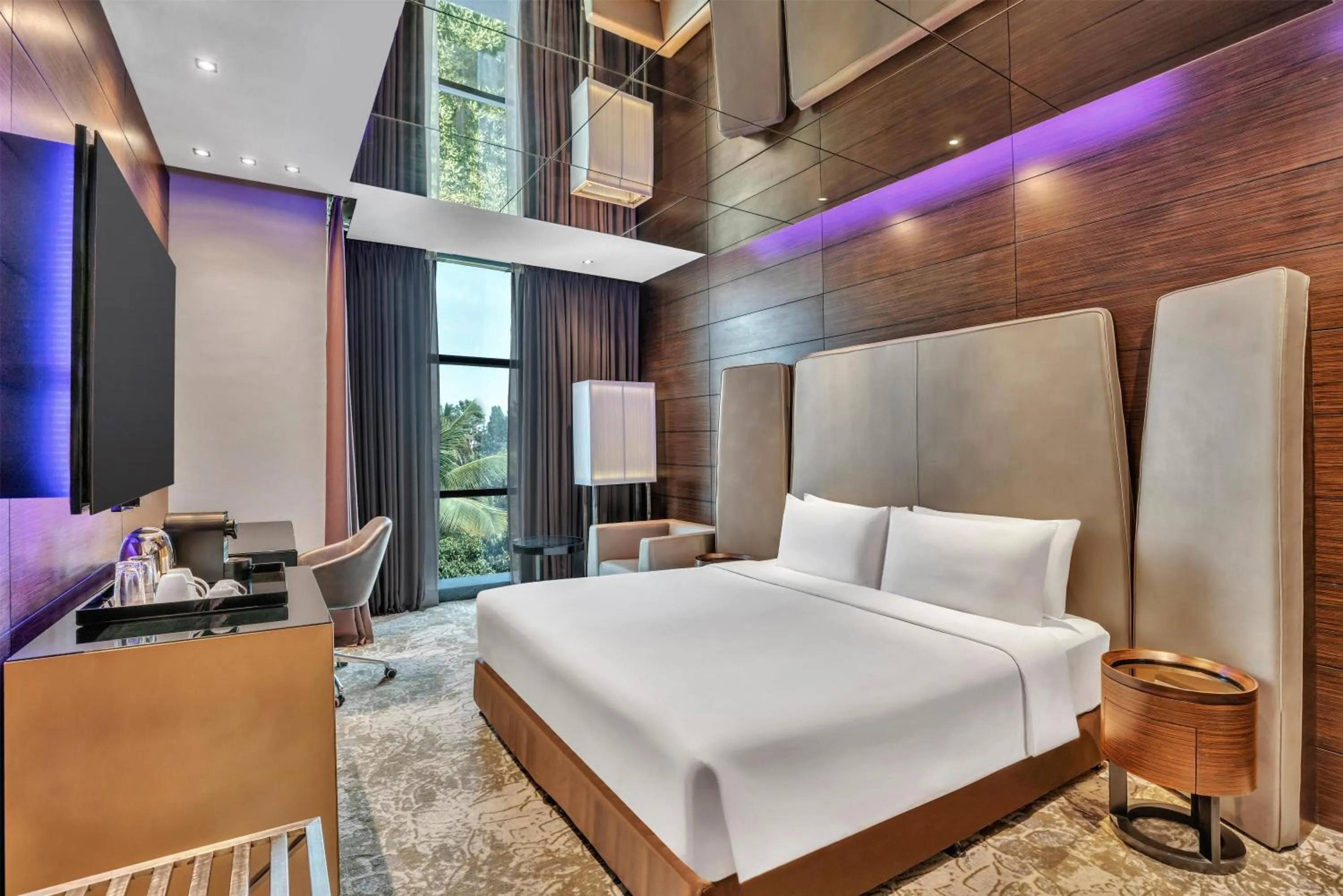 Bathroom, Bed in Radisson Blu Atria Bengaluru