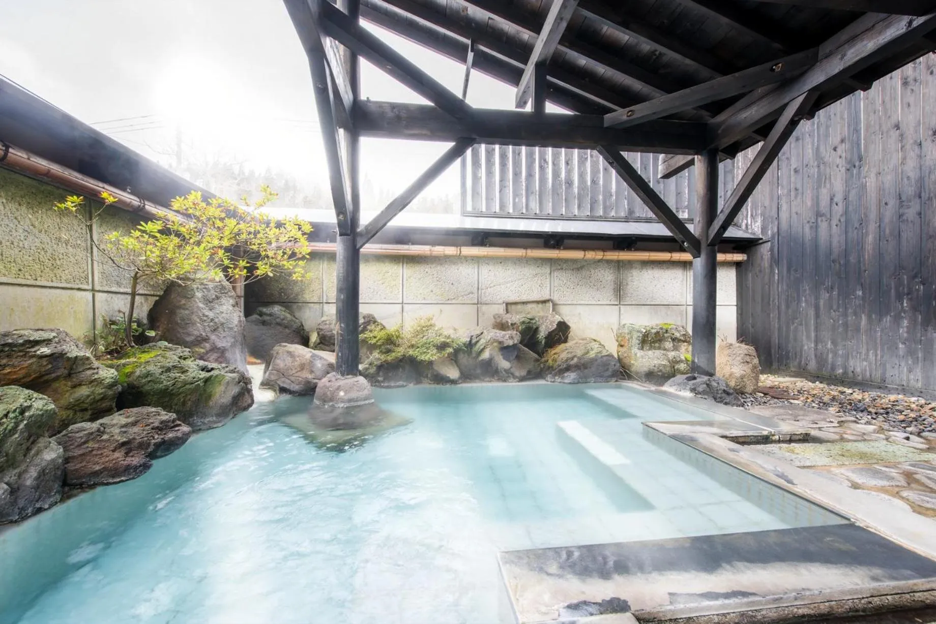 Hot Spring Bath in Tofuya Ryokan, Onogawa Onsen, Sauna, Barrier-free