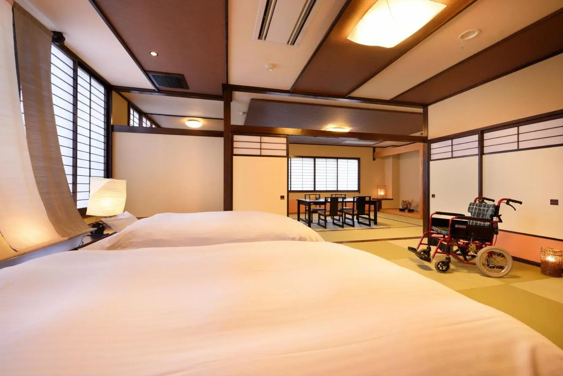 Barrier free Room wtih Tatami Area with Shared Bathroom in Tofuya Ryokan, Onogawa Onsen, Sauna, Barrier-free Barrier free Room wtih Tatami Area with Shared Bathroom in Tofuya Ryokan, Onogawa Onsen, Sauna, Barrier-free